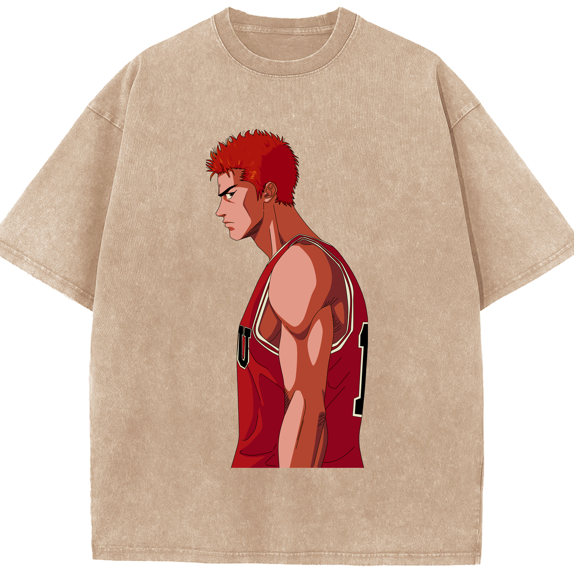 （画像用） SLAM DUNK／スラムダンク 綿100% ヴィンテージ風 半袖Tシャツ（フロントプリント）