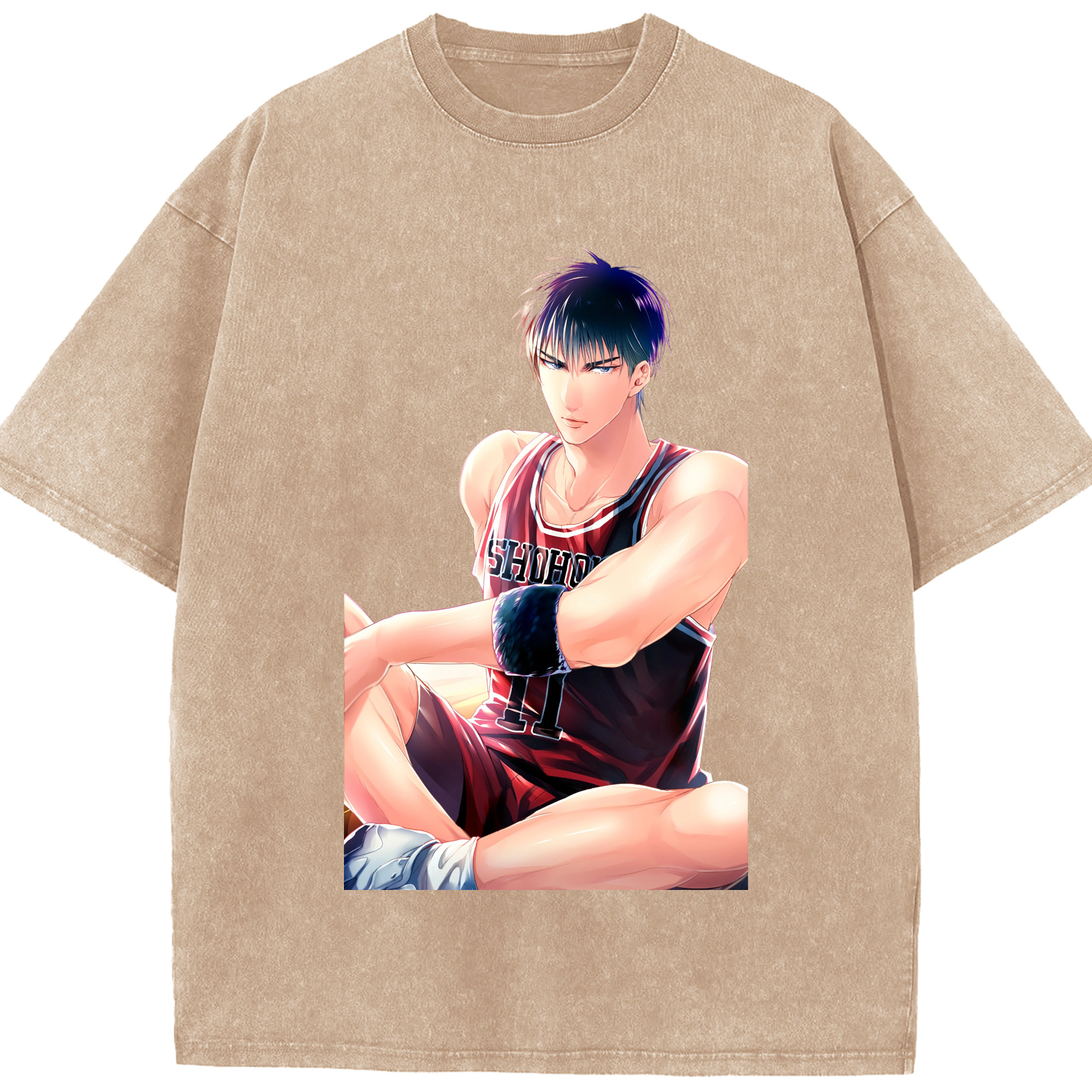 （画像用） SLAM DUNK／スラムダンク 綿100% ヴィンテージ風 半袖Tシャツ（フロントプリント）