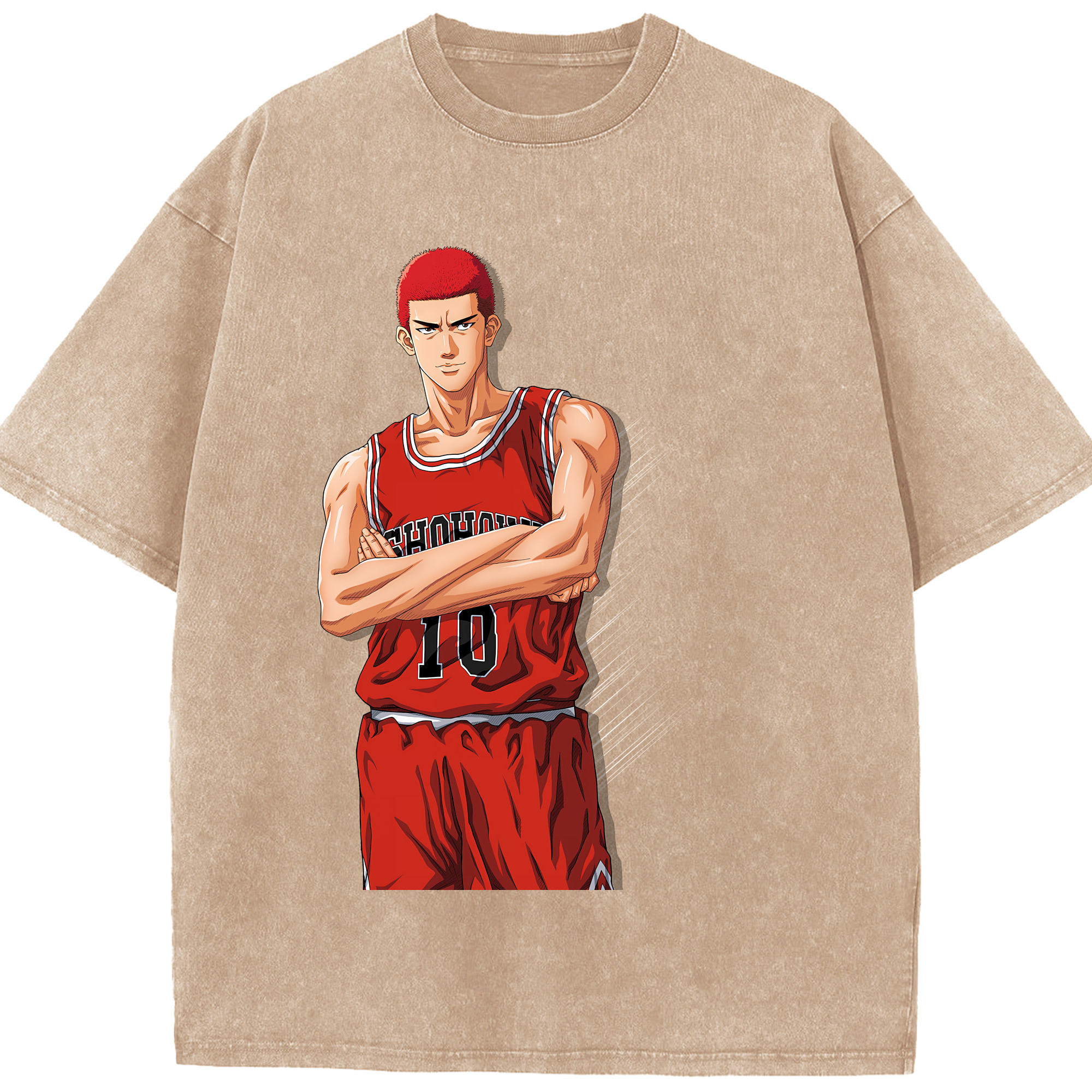 （画像用） SLAM DUNK／スラムダンク 綿100% ヴィンテージ風 半袖Tシャツ（フロントプリント）
