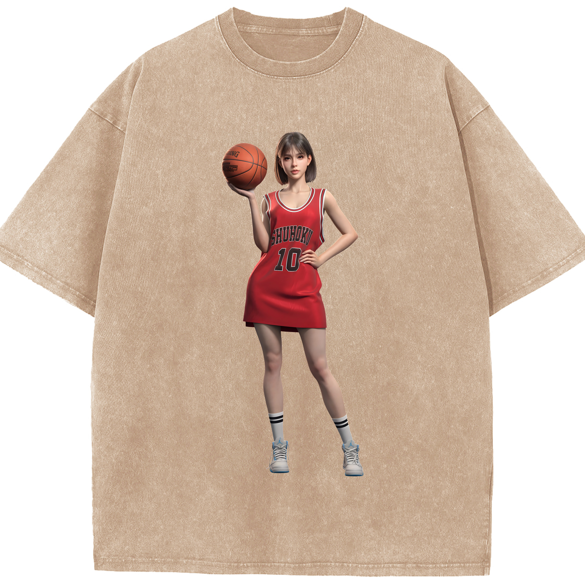 （画像用） SLAM DUNK／スラムダンク 綿100% ヴィンテージ風 半袖Tシャツ（フロントプリント）