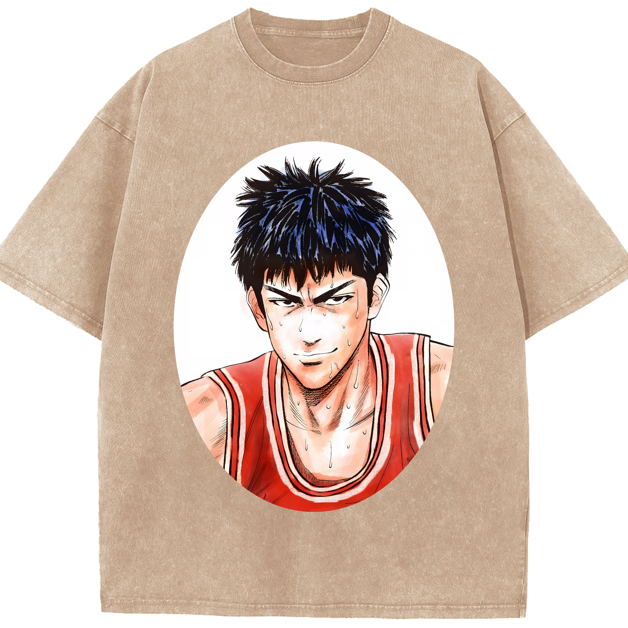 （画像用） SLAM DUNK／スラムダンク 綿100% ヴィンテージ風 半袖Tシャツ（フロントプリント）