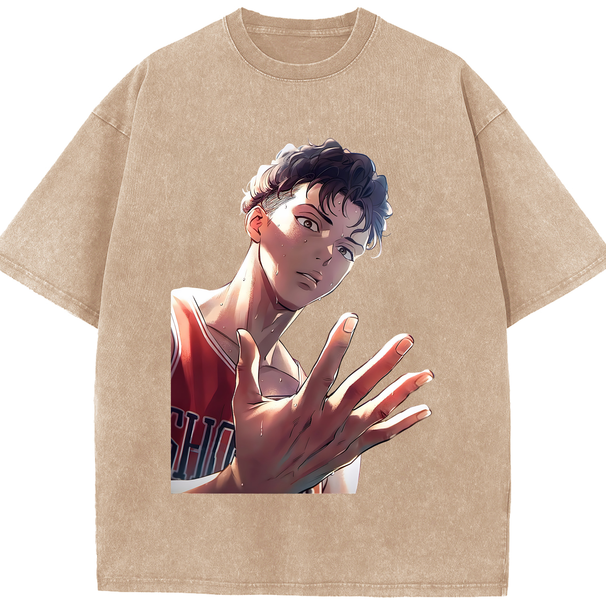 （画像用） SLAM DUNK／スラムダンク 綿100% ヴィンテージ風 半袖Tシャツ（フロントプリント）