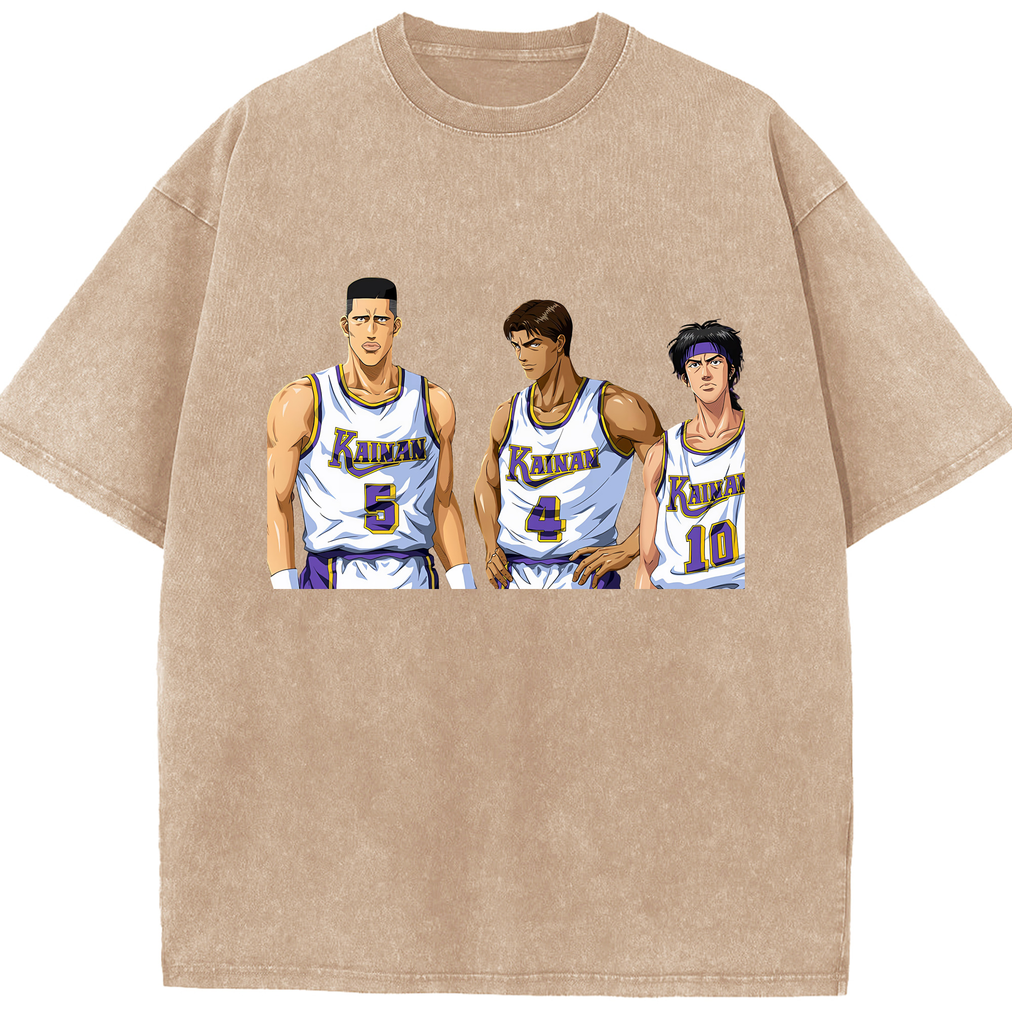 （画像用） SLAM DUNK／スラムダンク 綿100% ヴィンテージ風 半袖Tシャツ（フロントプリント）