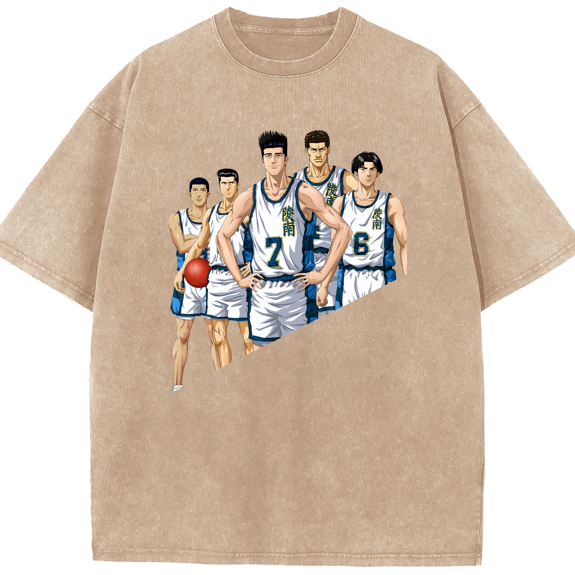 （画像用） SLAM DUNK／スラムダンク 綿100% ヴィンテージ風 半袖Tシャツ（フロントプリント）