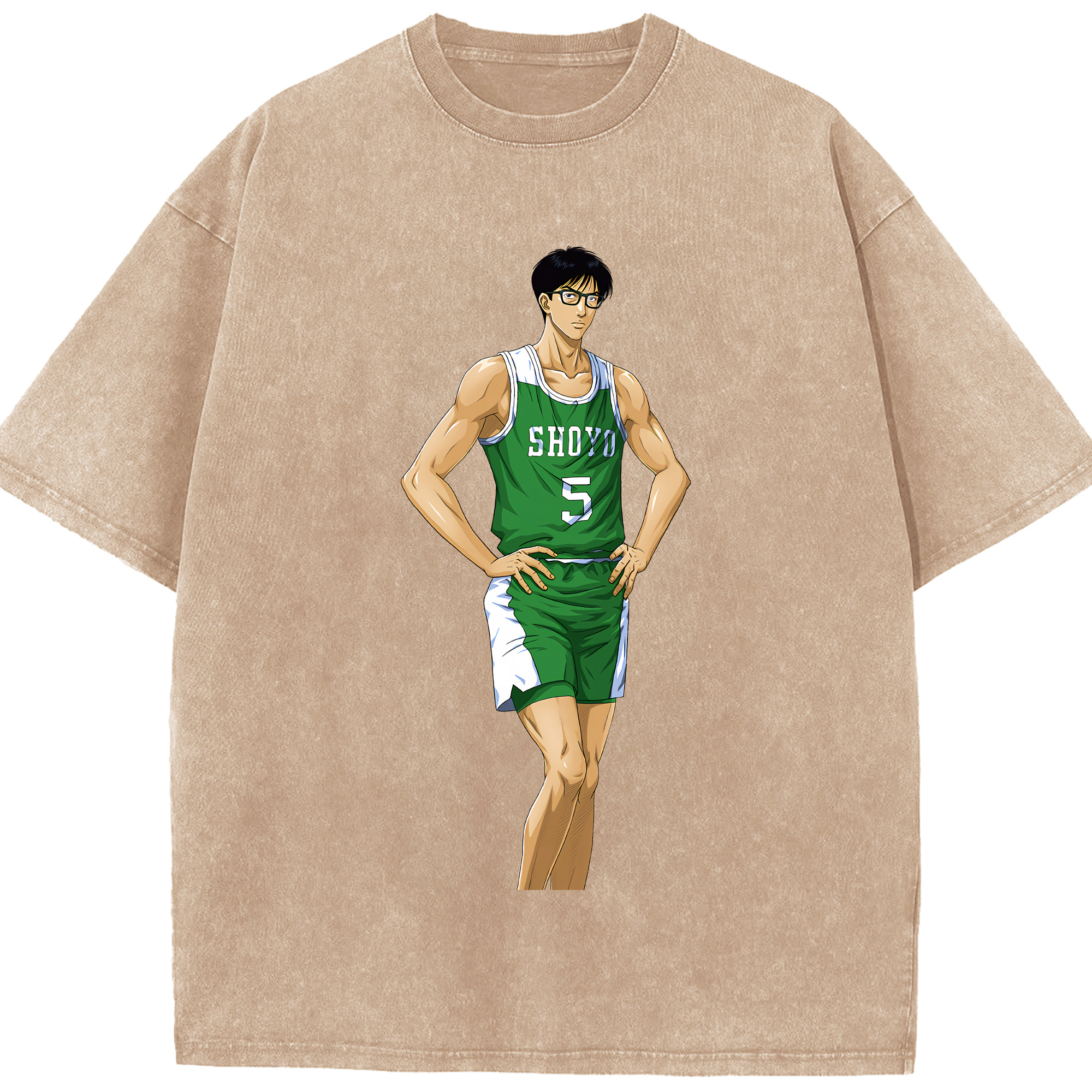 （画像用） SLAM DUNK／スラムダンク 綿100% ヴィンテージ風 半袖Tシャツ（フロントプリント）