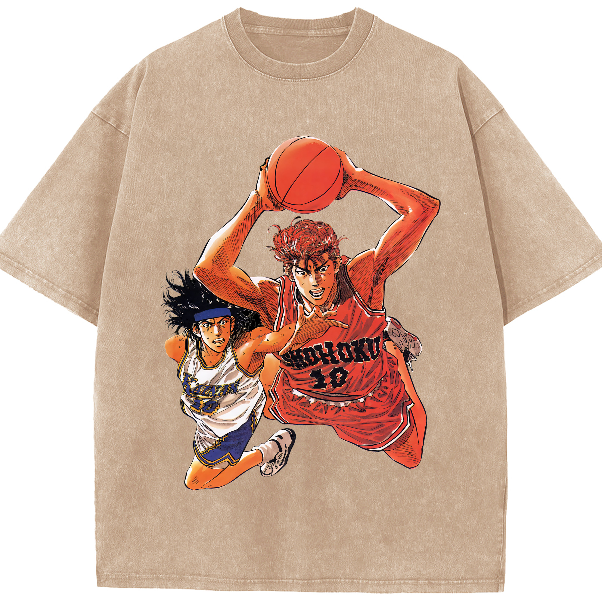 （画像用） SLAM DUNK／スラムダンク 綿100% ヴィンテージ風 半袖Tシャツ（フロントプリント）