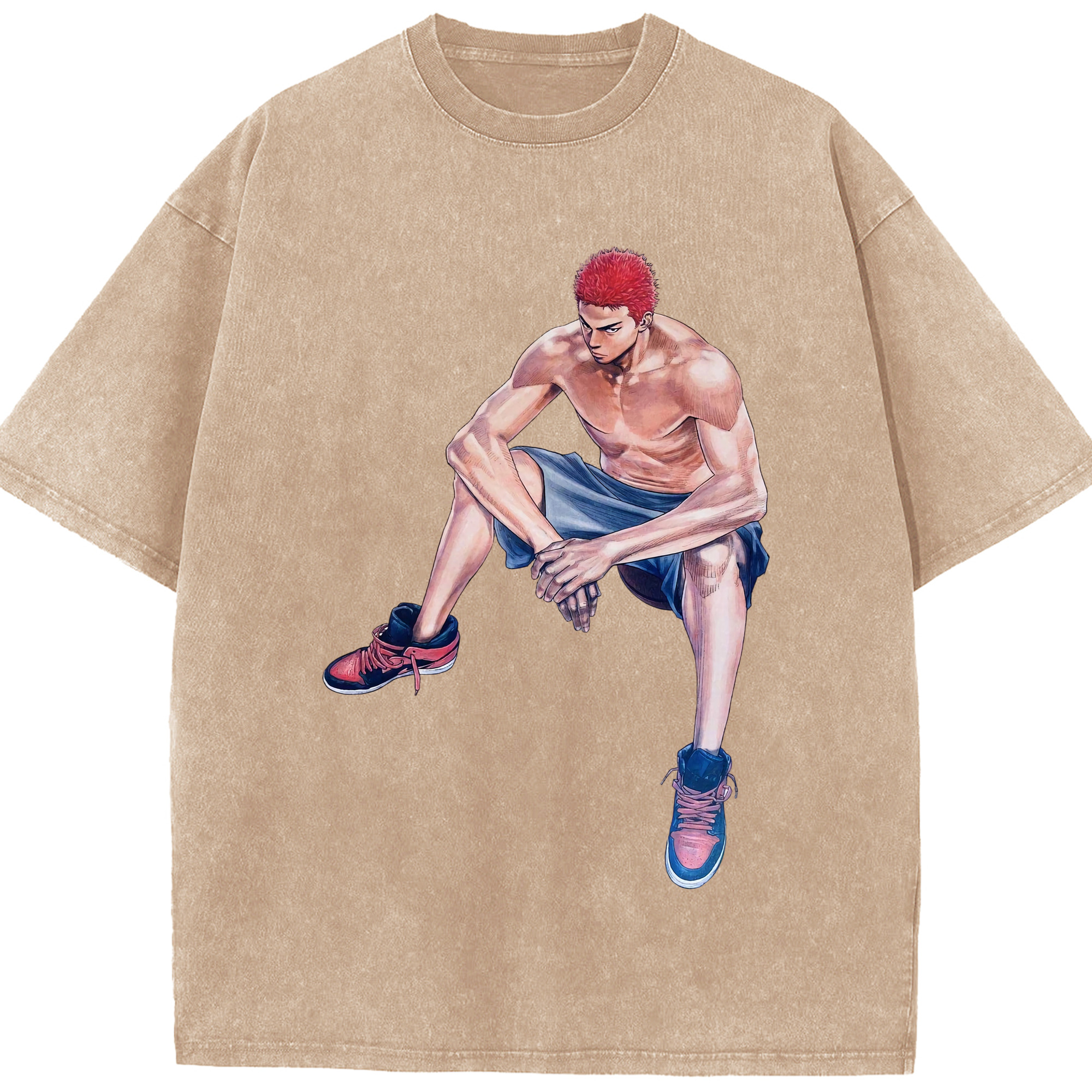 （画像用） SLAM DUNK／スラムダンク 綿100% ヴィンテージ風 半袖Tシャツ（フロントプリント）
