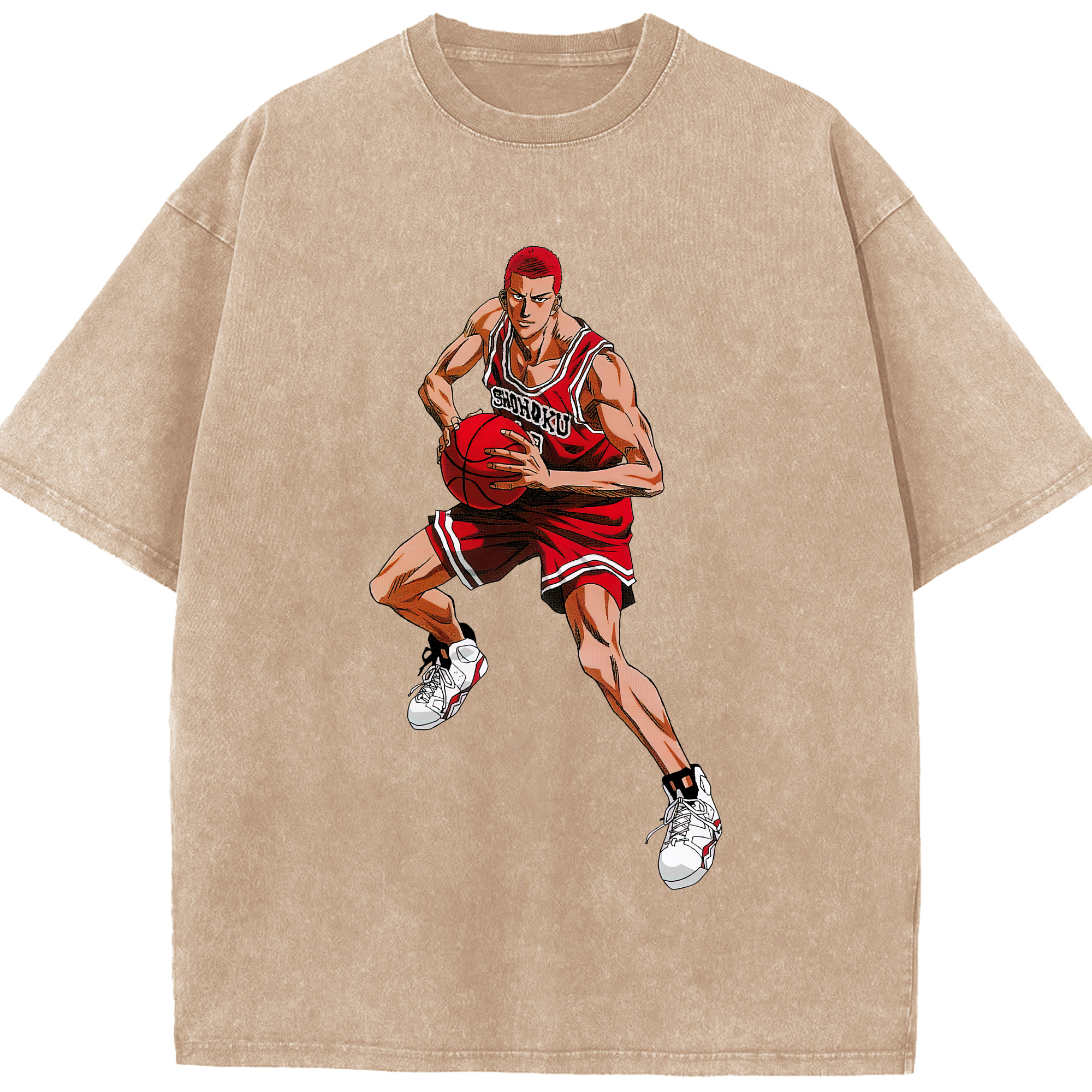 （画像用） SLAM DUNK／スラムダンク 綿100% ヴィンテージ風 半袖Tシャツ（フロントプリント）