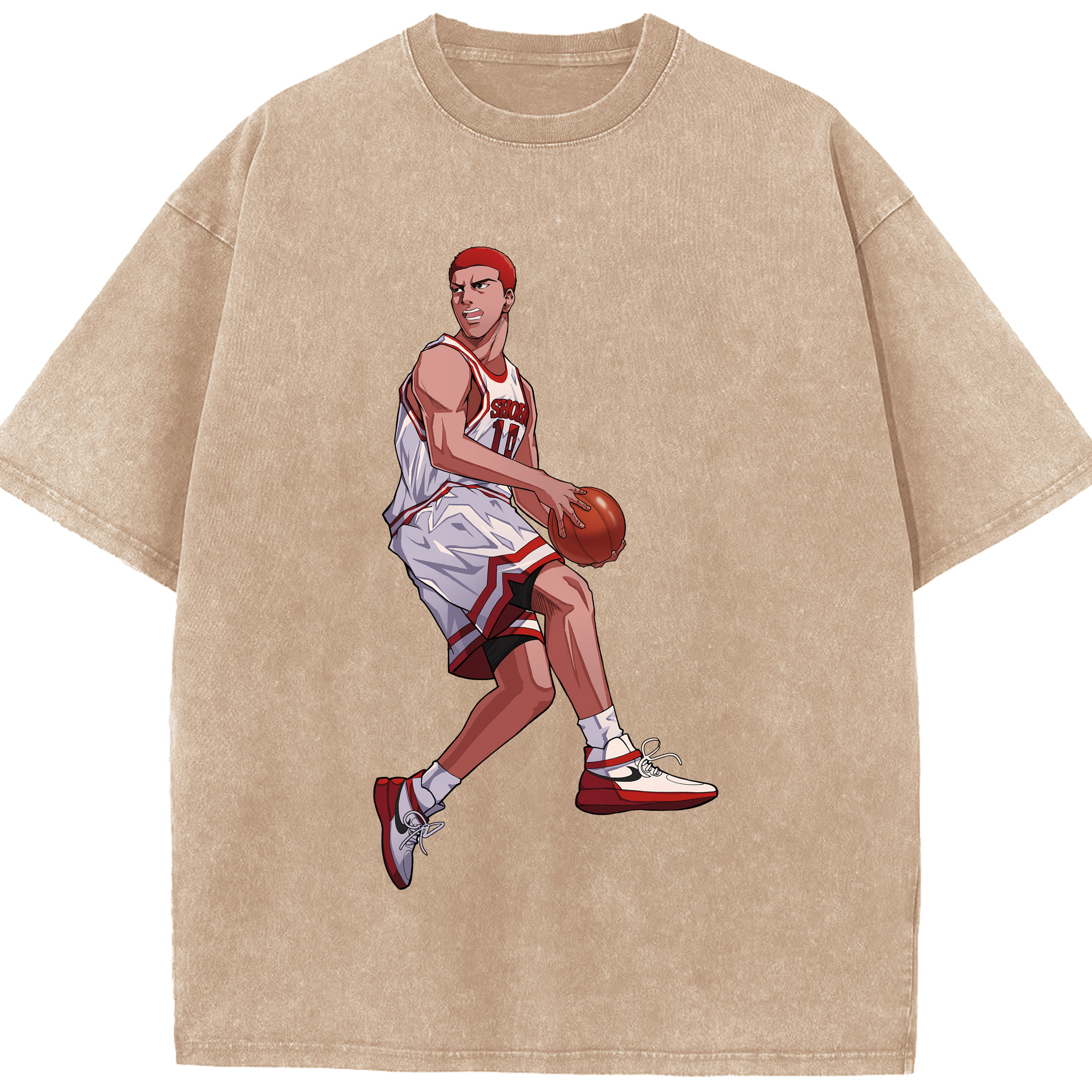 （画像用） SLAM DUNK／スラムダンク 綿100% ヴィンテージ風 半袖Tシャツ（フロントプリント）