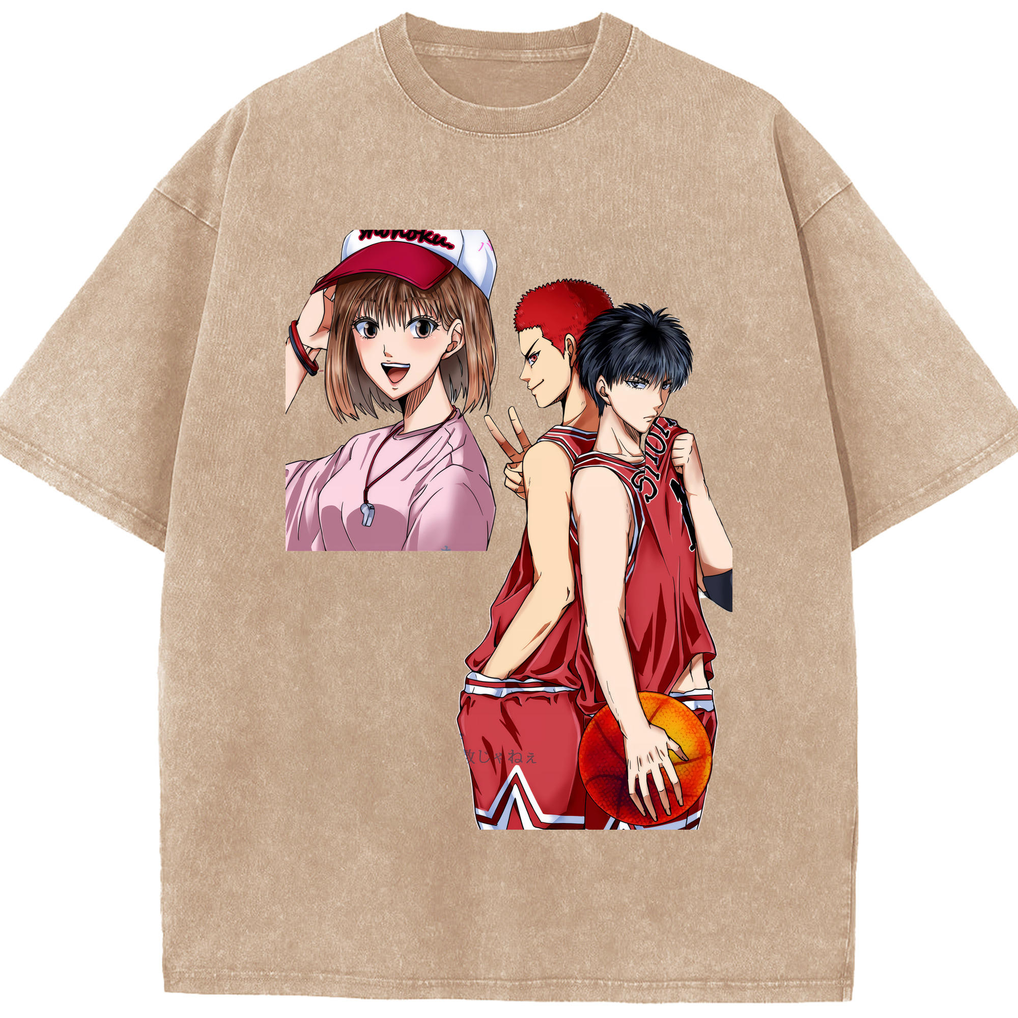 （画像用） SLAM DUNK／スラムダンク 綿100% ヴィンテージ風 半袖Tシャツ（フロントプリント）