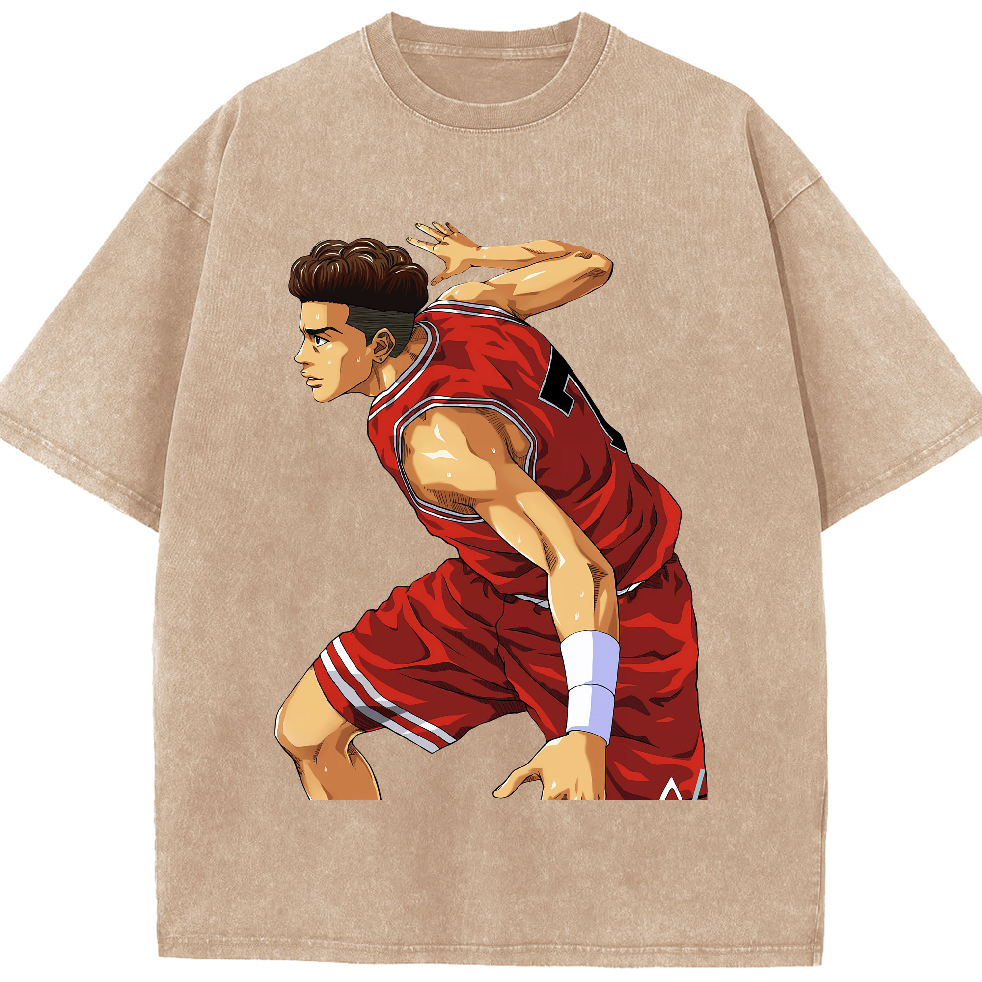 （画像用） SLAM DUNK／スラムダンク 綿100% ヴィンテージ風 半袖Tシャツ（フロントプリント）