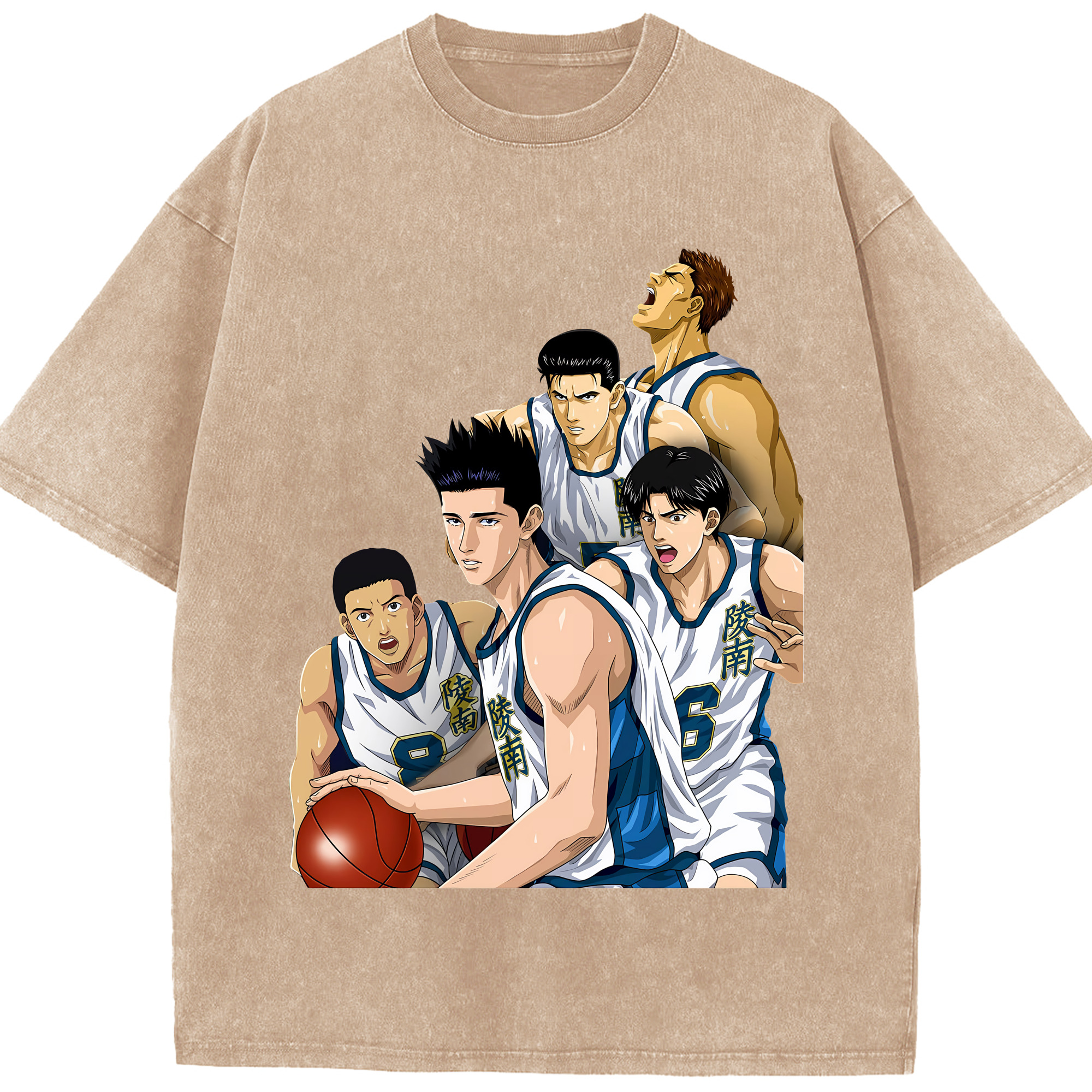 （画像用） SLAM DUNK／スラムダンク 綿100% ヴィンテージ風 半袖Tシャツ（フロントプリント）