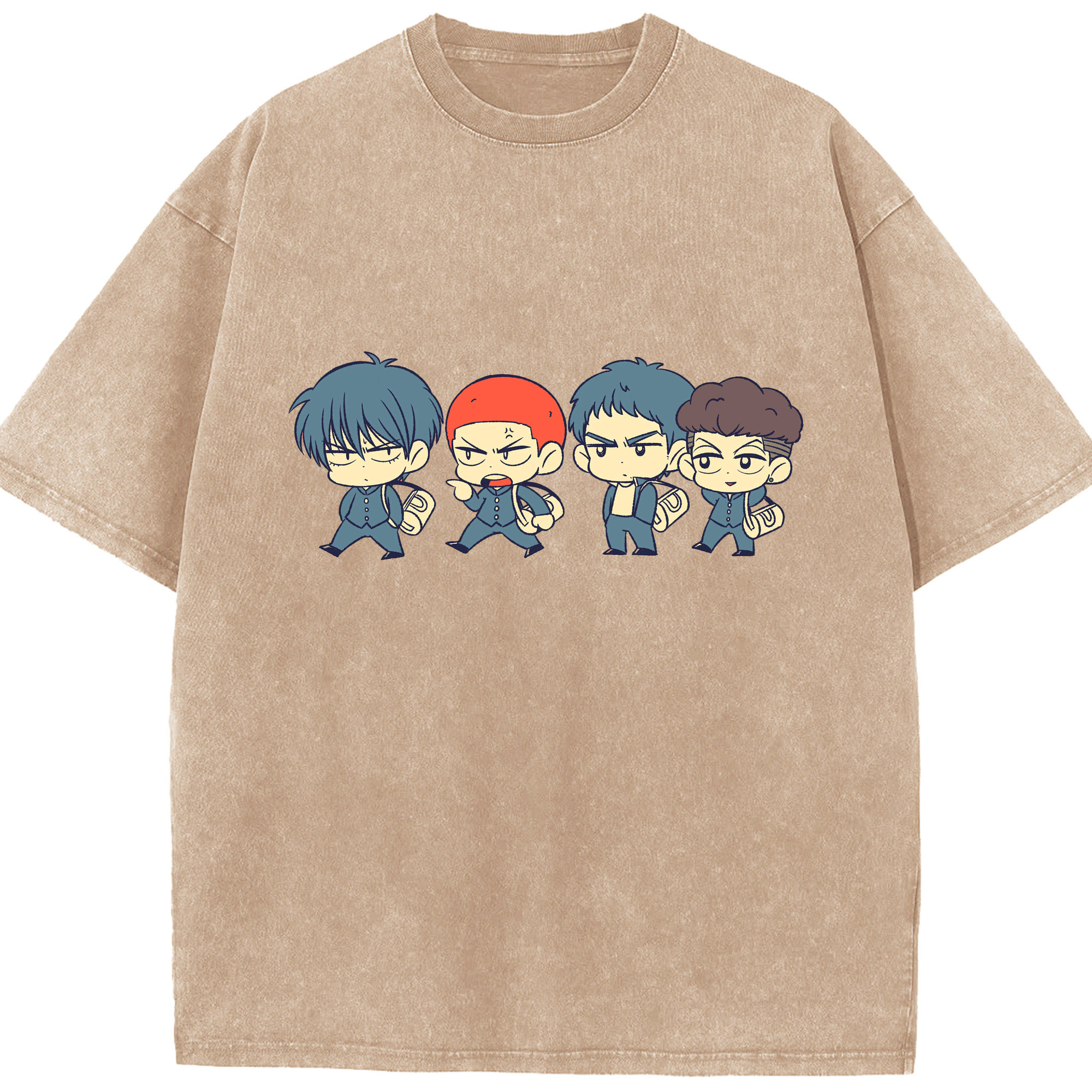 （画像用） SLAM DUNK／スラムダンク 綿100% ヴィンテージ風 半袖Tシャツ（フロントプリント）