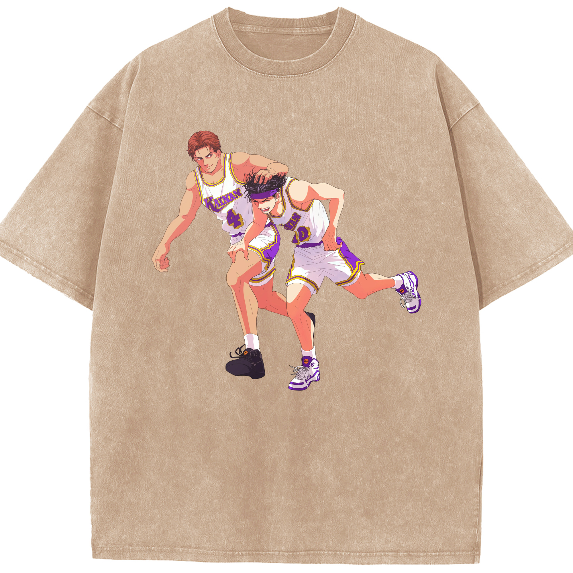 （画像用） SLAM DUNK／スラムダンク 綿100% ヴィンテージ風 半袖Tシャツ（フロントプリント）
