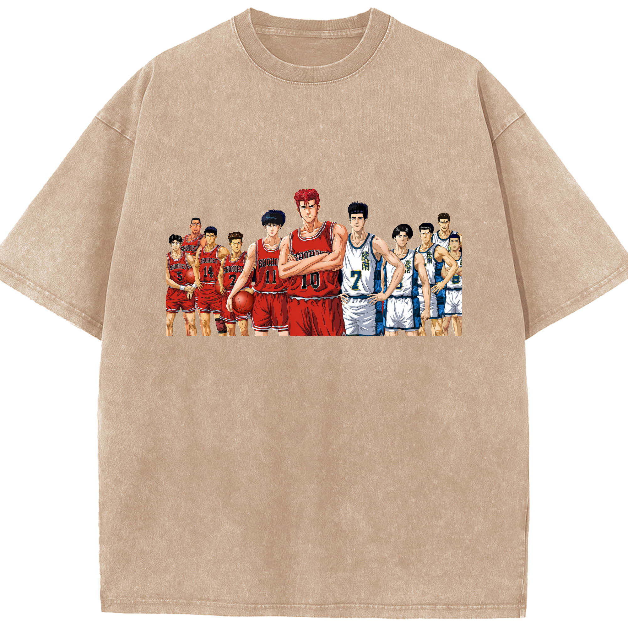 （画像用） SLAM DUNK／スラムダンク 綿100% ヴィンテージ風 半袖Tシャツ（フロントプリント）