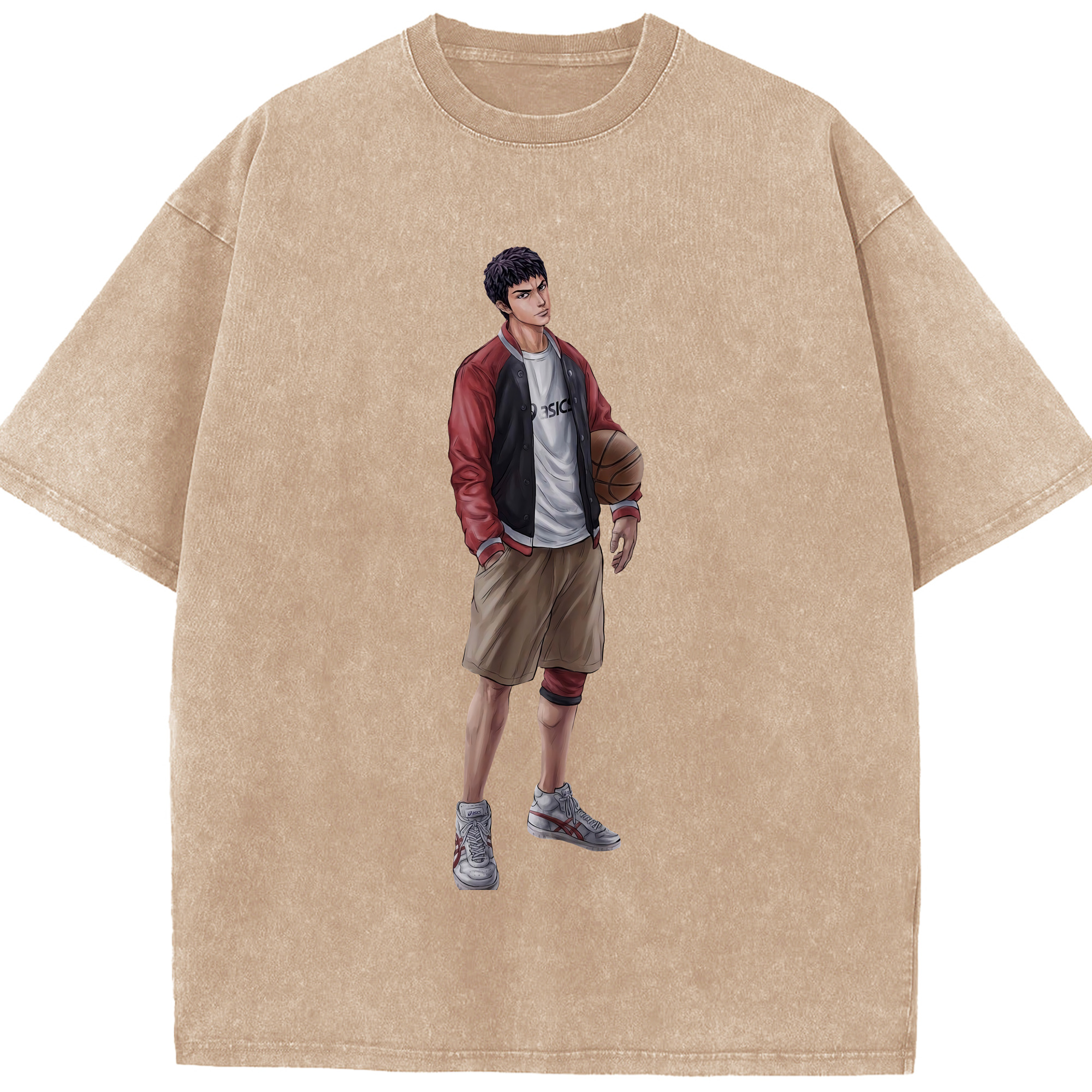 （画像用） SLAM DUNK／スラムダンク 綿100% ヴィンテージ風 半袖Tシャツ（フロントプリント）