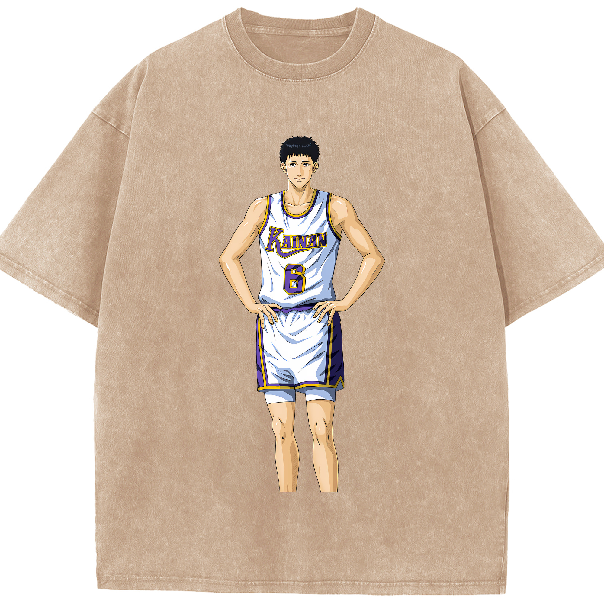 （画像用） SLAM DUNK／スラムダンク 綿100% ヴィンテージ風 半袖Tシャツ（フロントプリント）