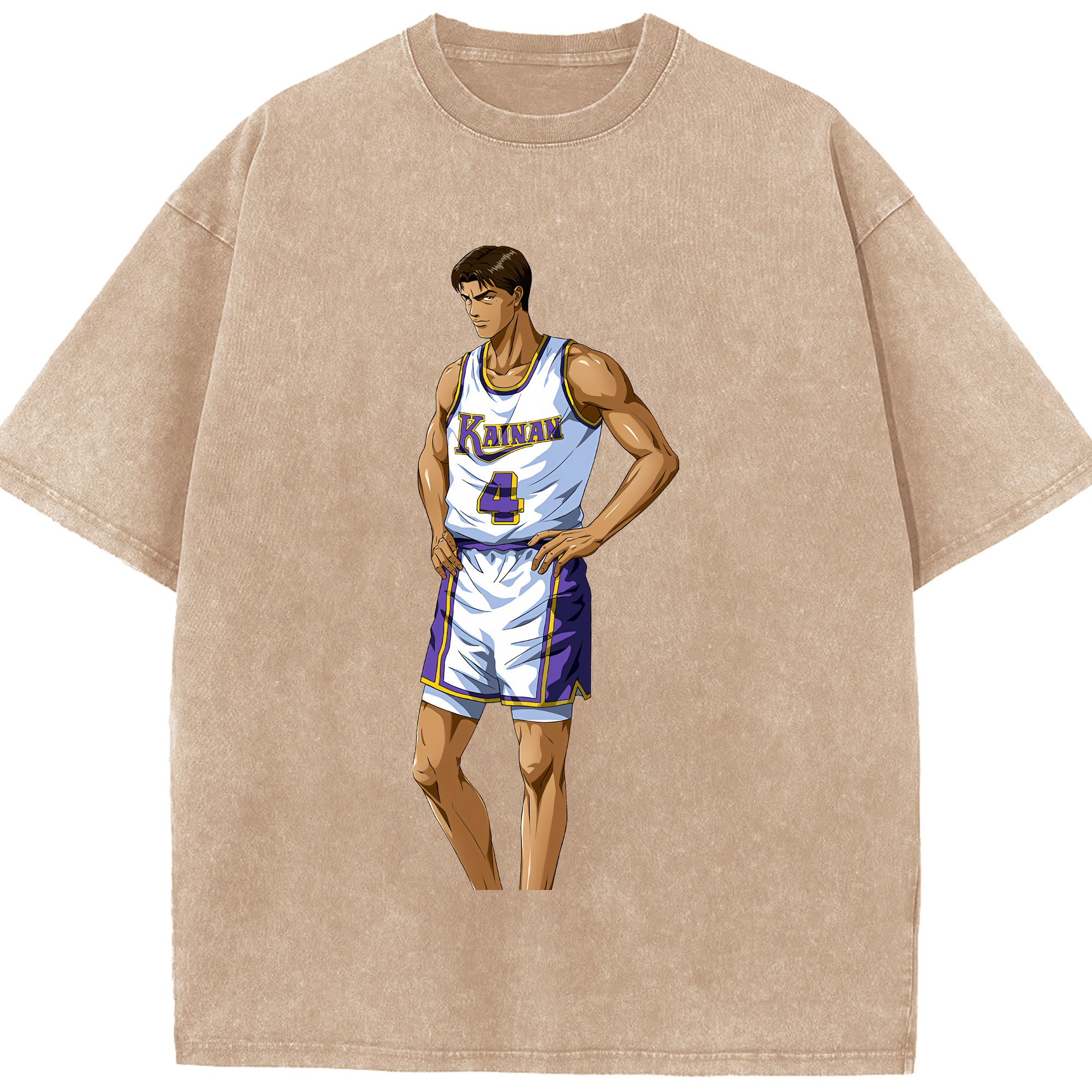（画像用） SLAM DUNK／スラムダンク 綿100% ヴィンテージ風 半袖Tシャツ（フロントプリント）