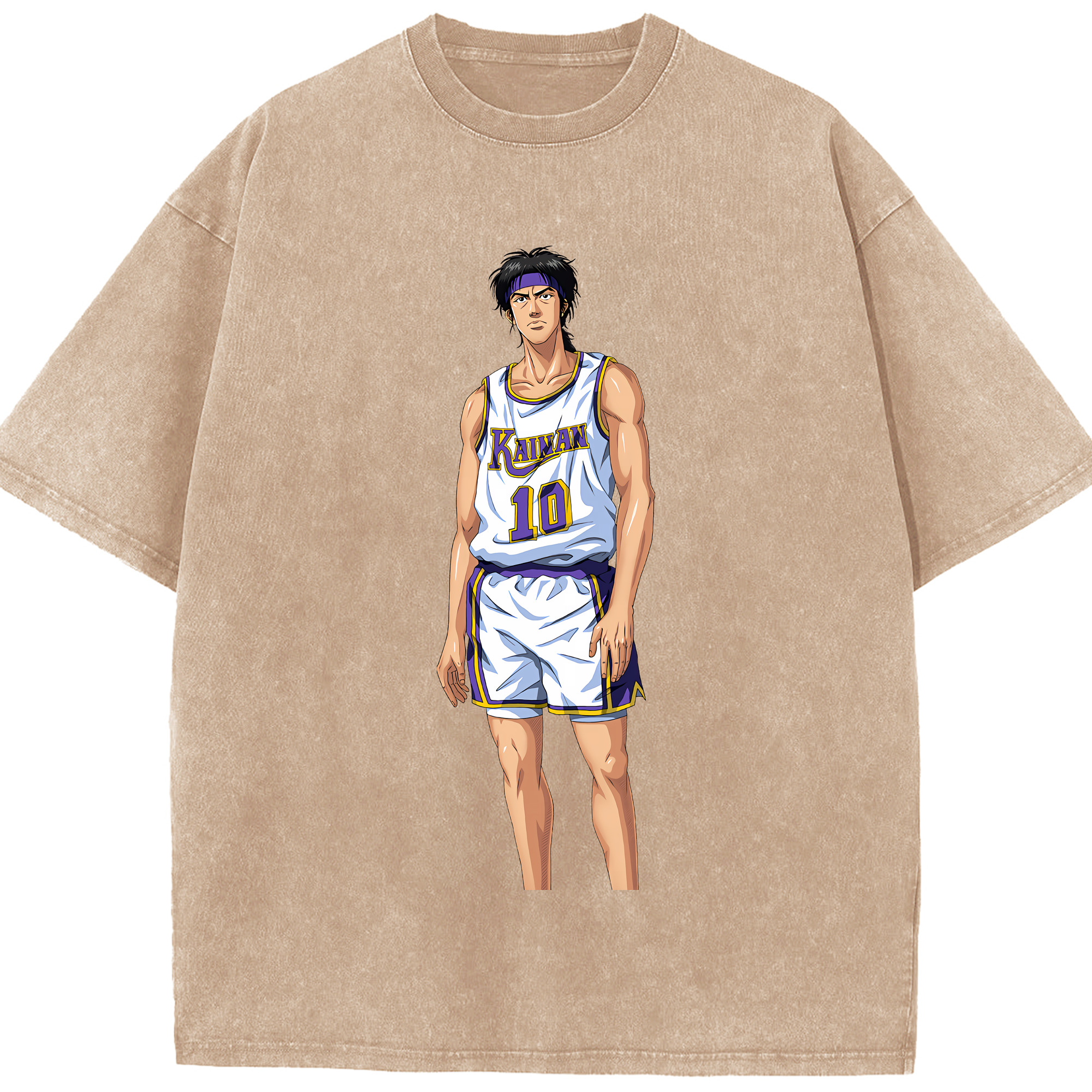 （画像用） SLAM DUNK／スラムダンク 綿100% ヴィンテージ風 半袖Tシャツ（フロントプリント）