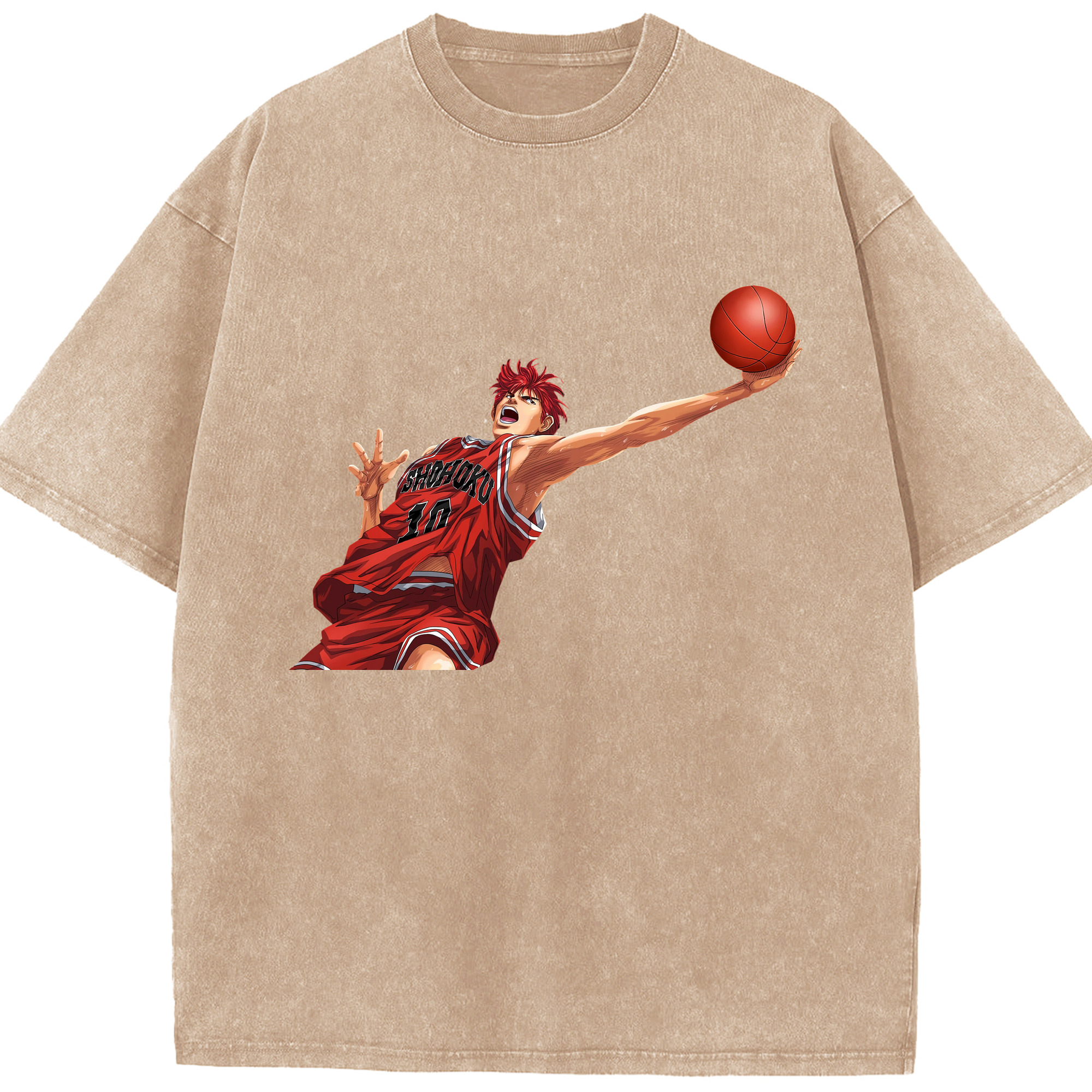 （画像用） SLAM DUNK／スラムダンク 綿100% ヴィンテージ風 半袖Tシャツ（フロントプリント）