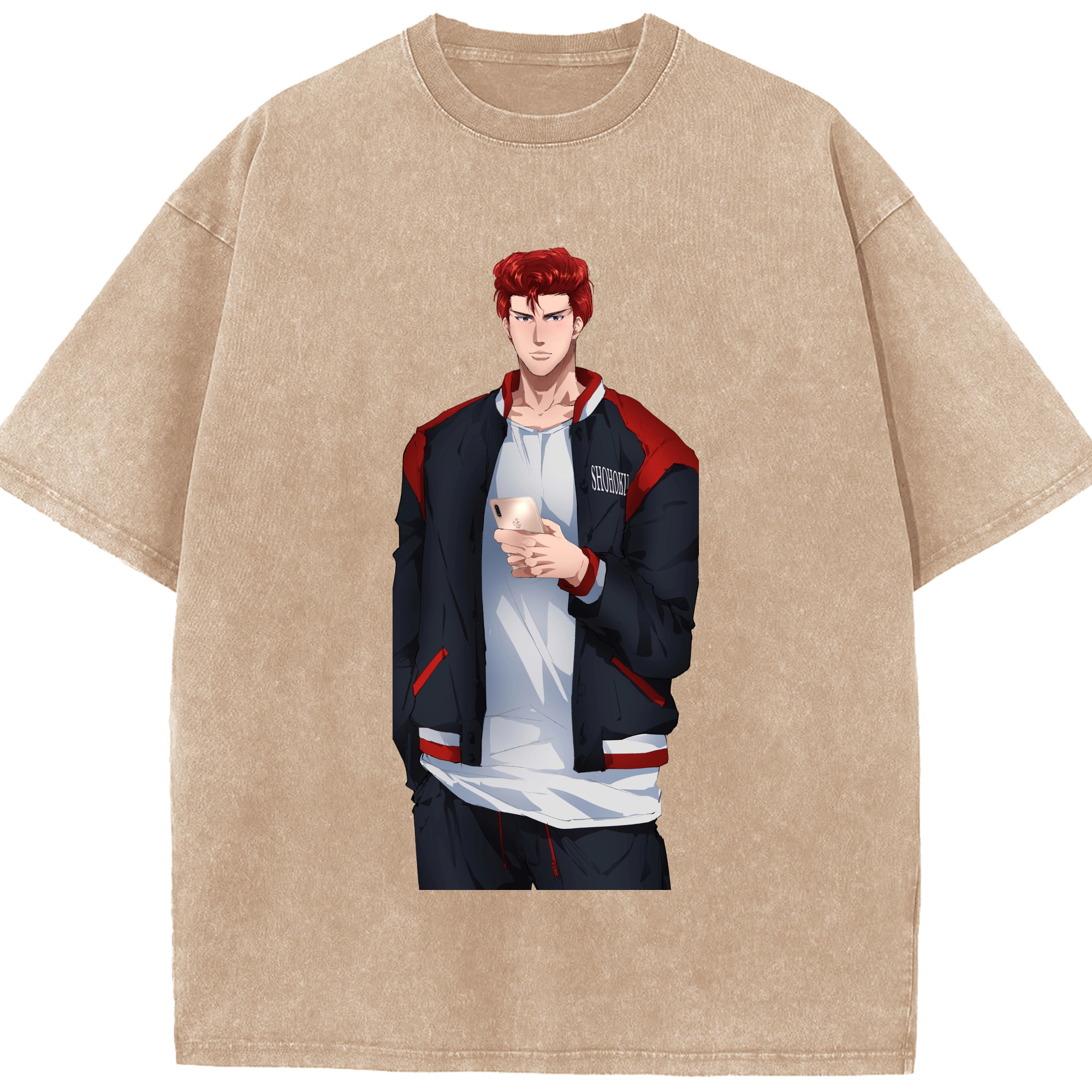 （画像用） SLAM DUNK／スラムダンク 綿100% ヴィンテージ風 半袖Tシャツ（フロントプリント）