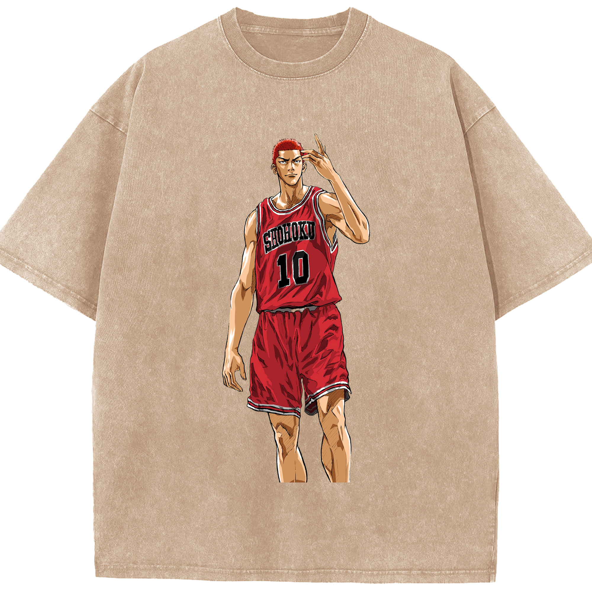 （画像用） SLAM DUNK／スラムダンク 綿100% ヴィンテージ風 半袖Tシャツ（フロントプリント）