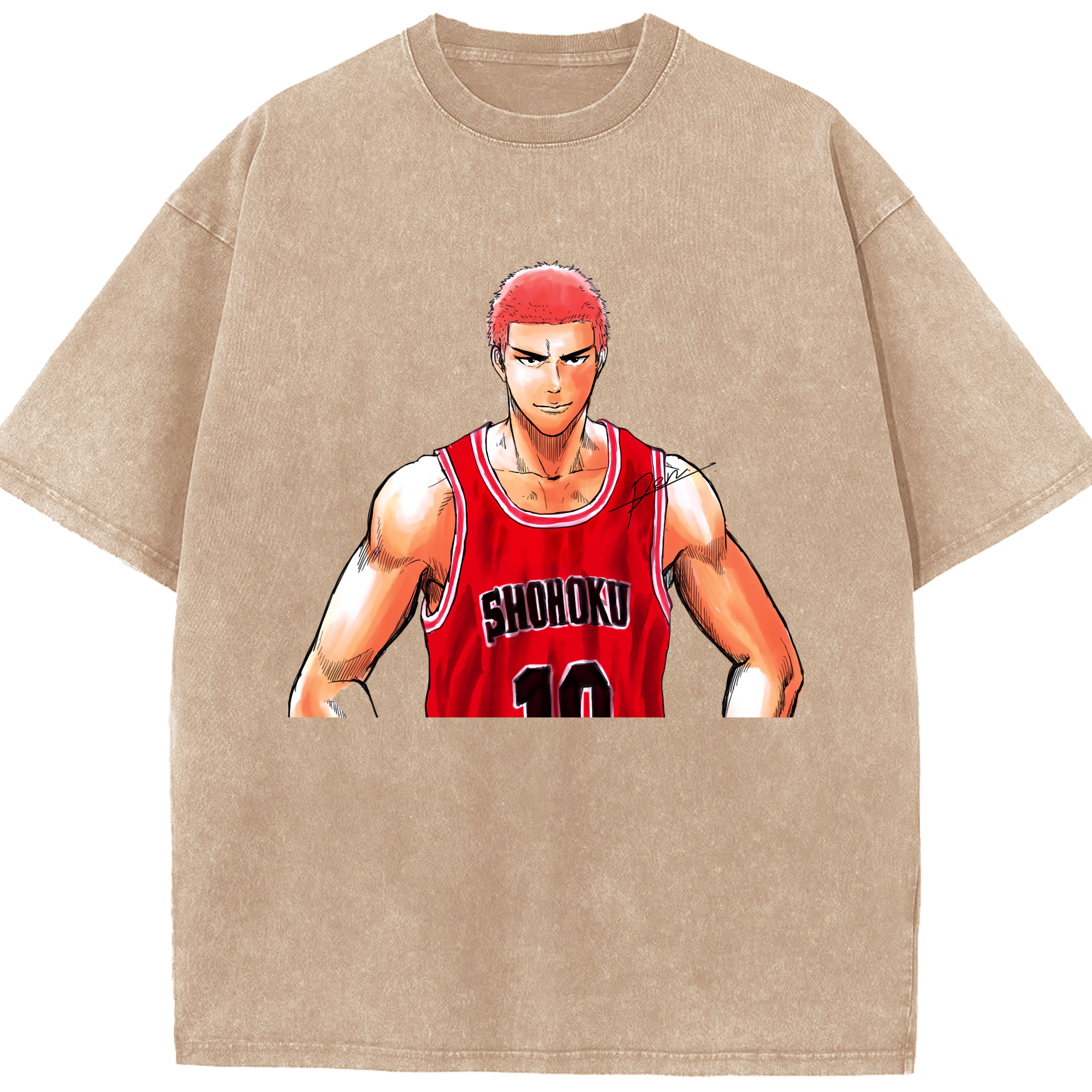 （画像用） SLAM DUNK／スラムダンク 綿100% ヴィンテージ風 半袖Tシャツ（フロントプリント）