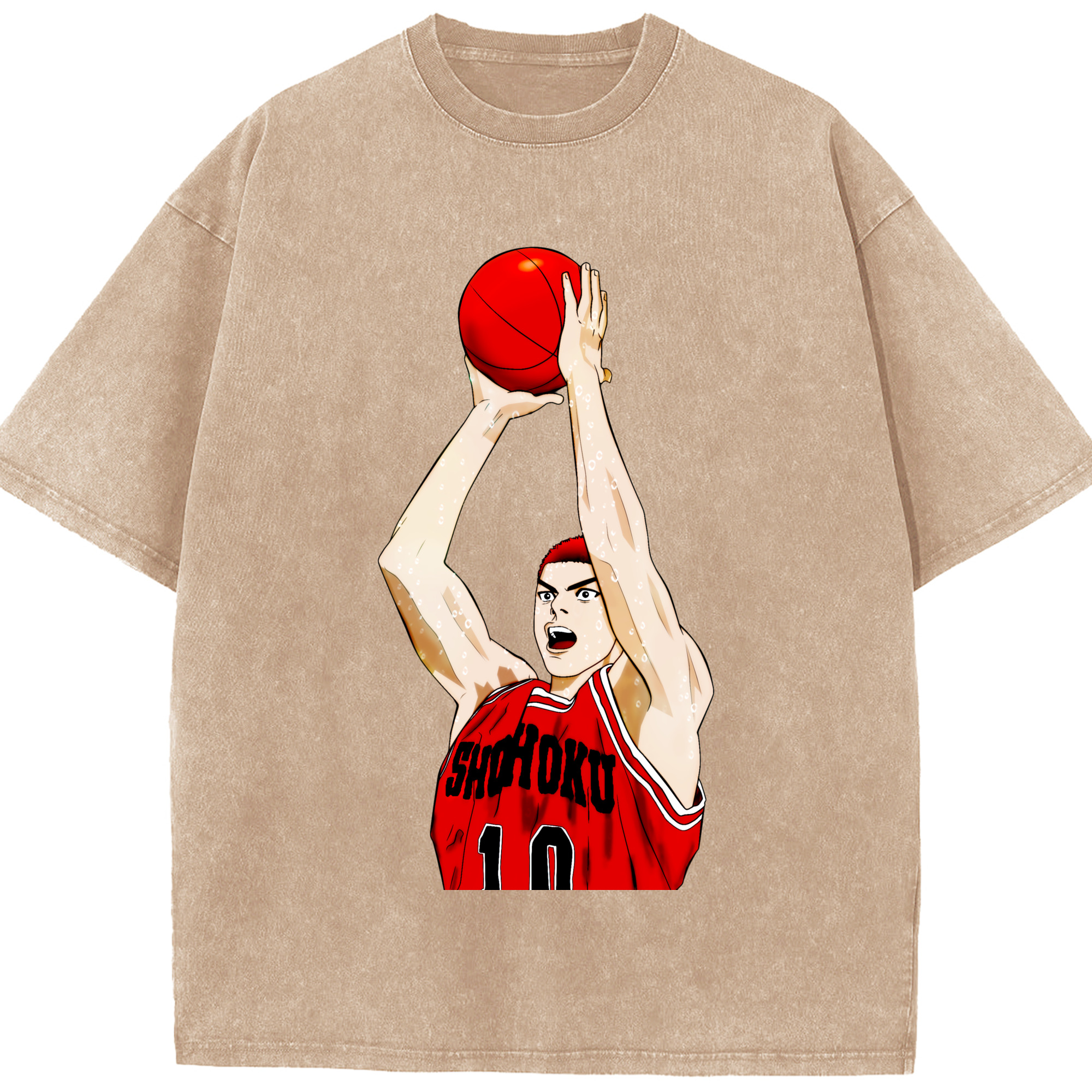 （画像用） SLAM DUNK／スラムダンク 綿100% ヴィンテージ風 半袖Tシャツ（フロントプリント）