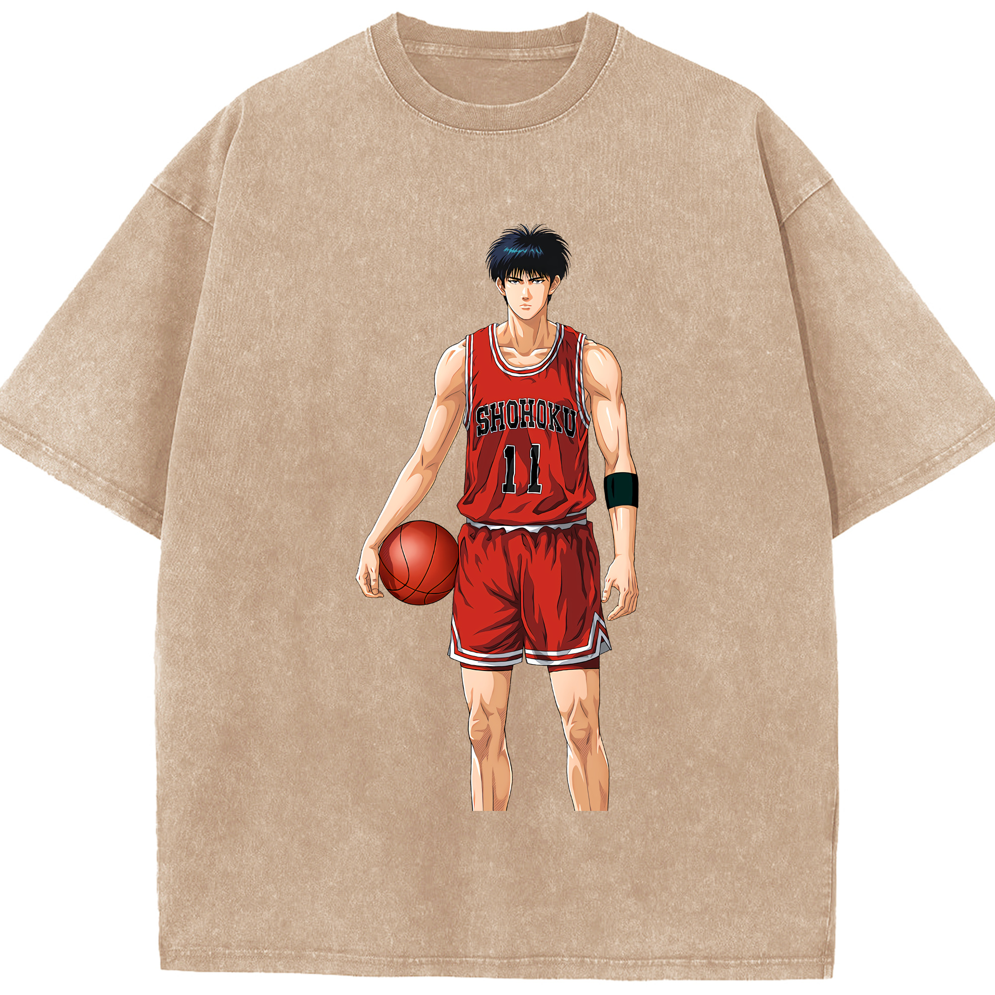 （画像用） SLAM DUNK／スラムダンク 綿100% ヴィンテージ風 半袖Tシャツ（フロントプリント）