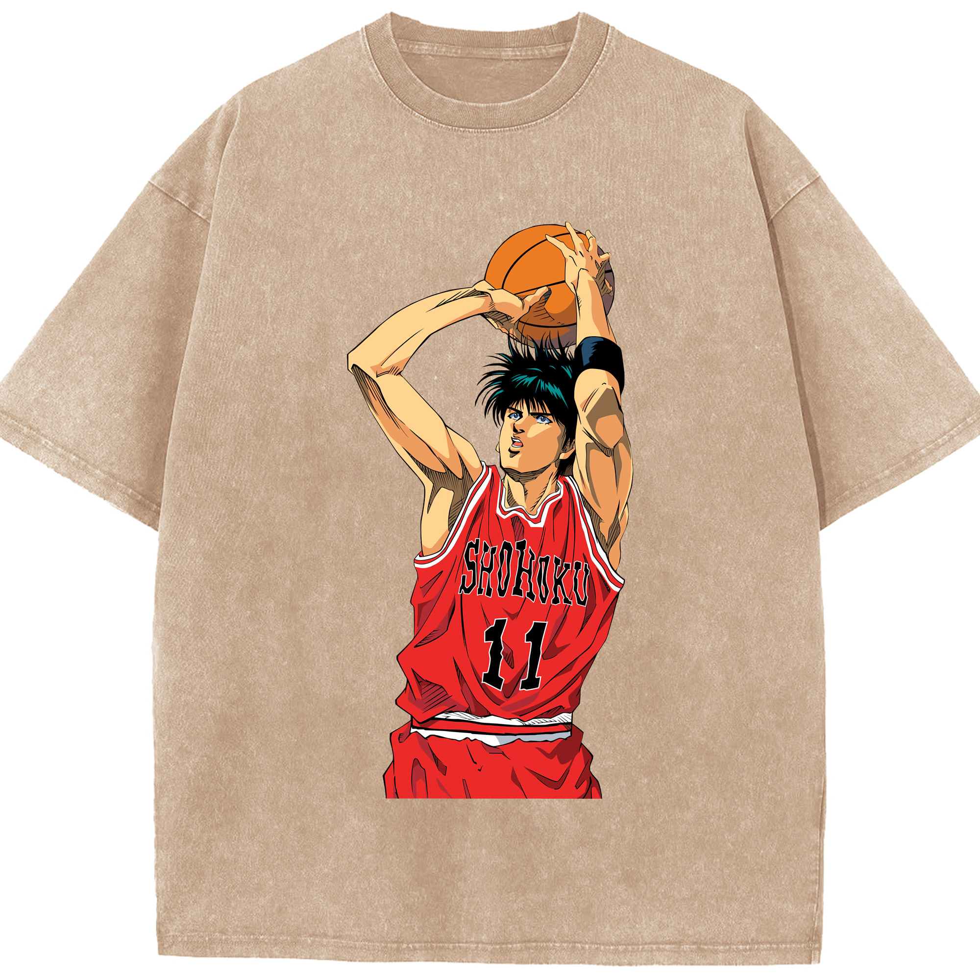 （画像用） SLAM DUNK／スラムダンク 綿100% ヴィンテージ風 半袖Tシャツ（フロントプリント）