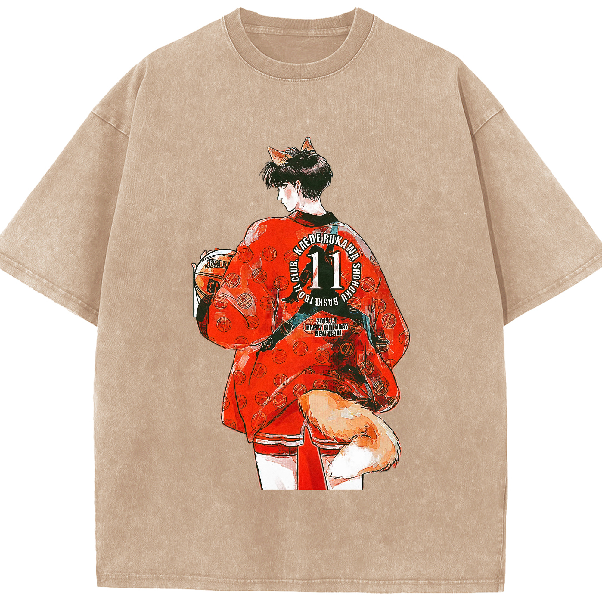 （画像用） SLAM DUNK／スラムダンク 綿100% ヴィンテージ風 半袖Tシャツ（フロントプリント）