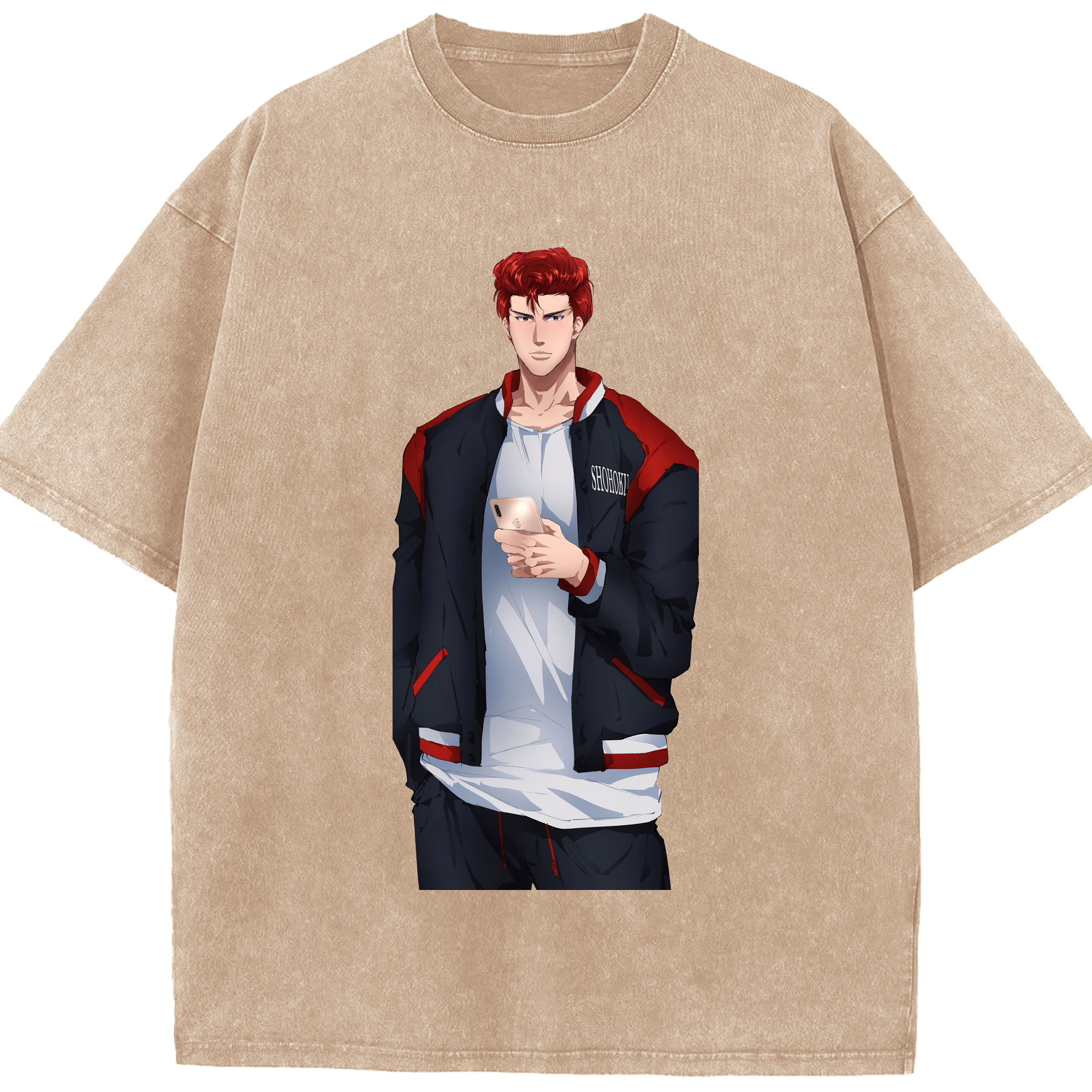 （画像用） SLAM DUNK／スラムダンク 綿100% ヴィンテージ風 半袖Tシャツ（フロントプリント）