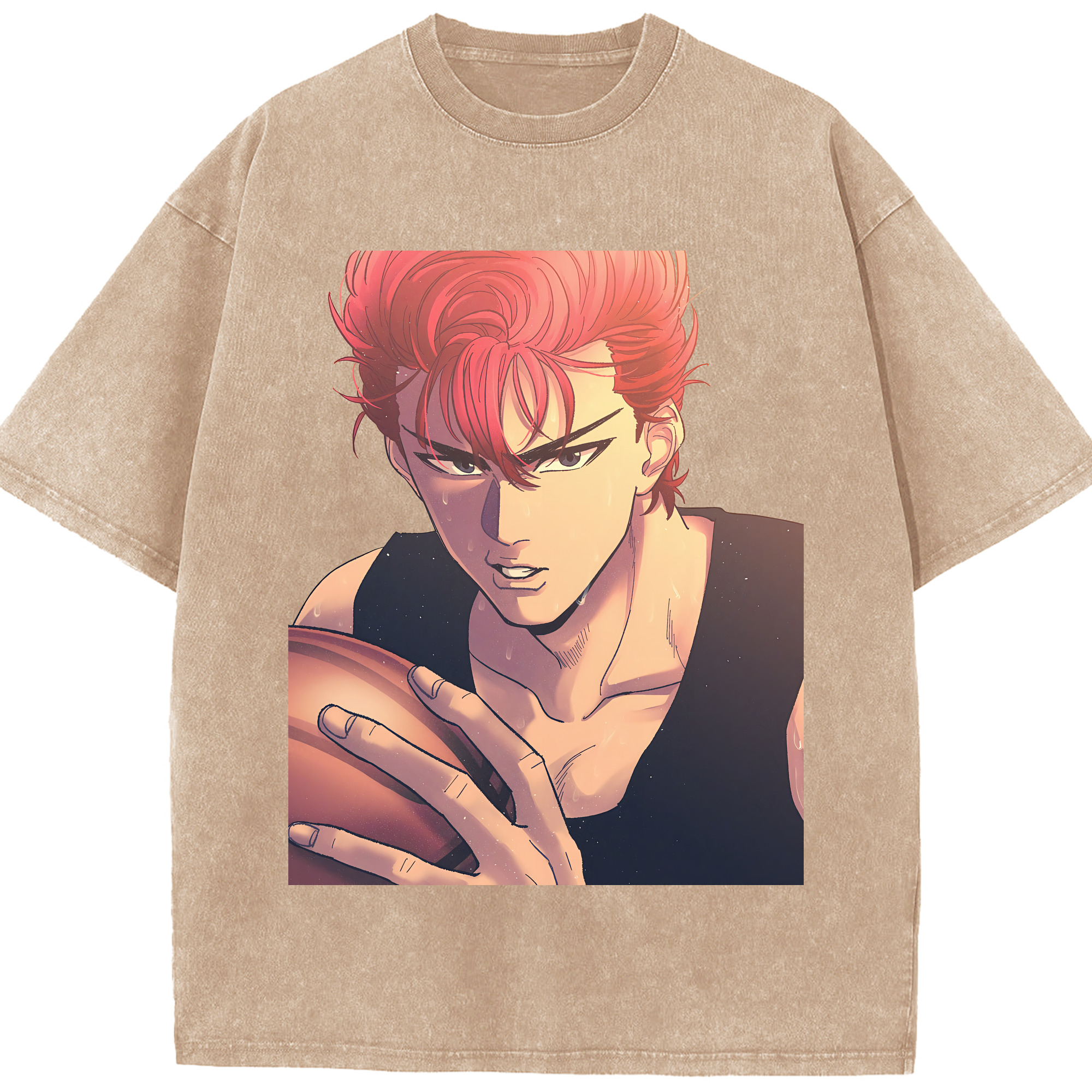 （画像用） SLAM DUNK／スラムダンク 綿100% ヴィンテージ風 半袖Tシャツ（フロントプリント）