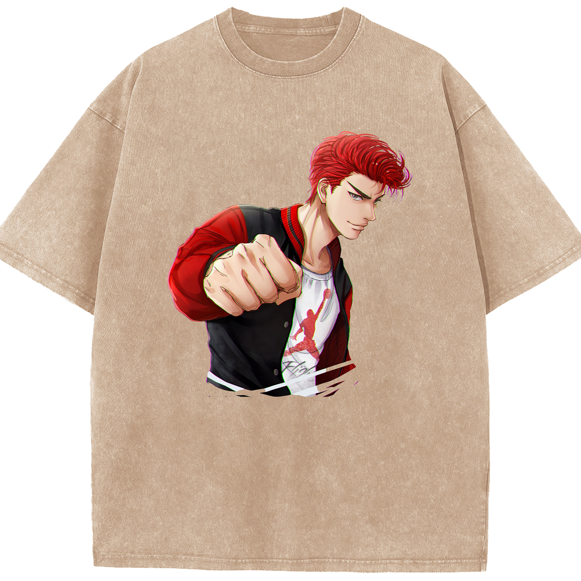 （画像用） SLAM DUNK／スラムダンク 綿100% ヴィンテージ風 半袖Tシャツ（フロントプリント）