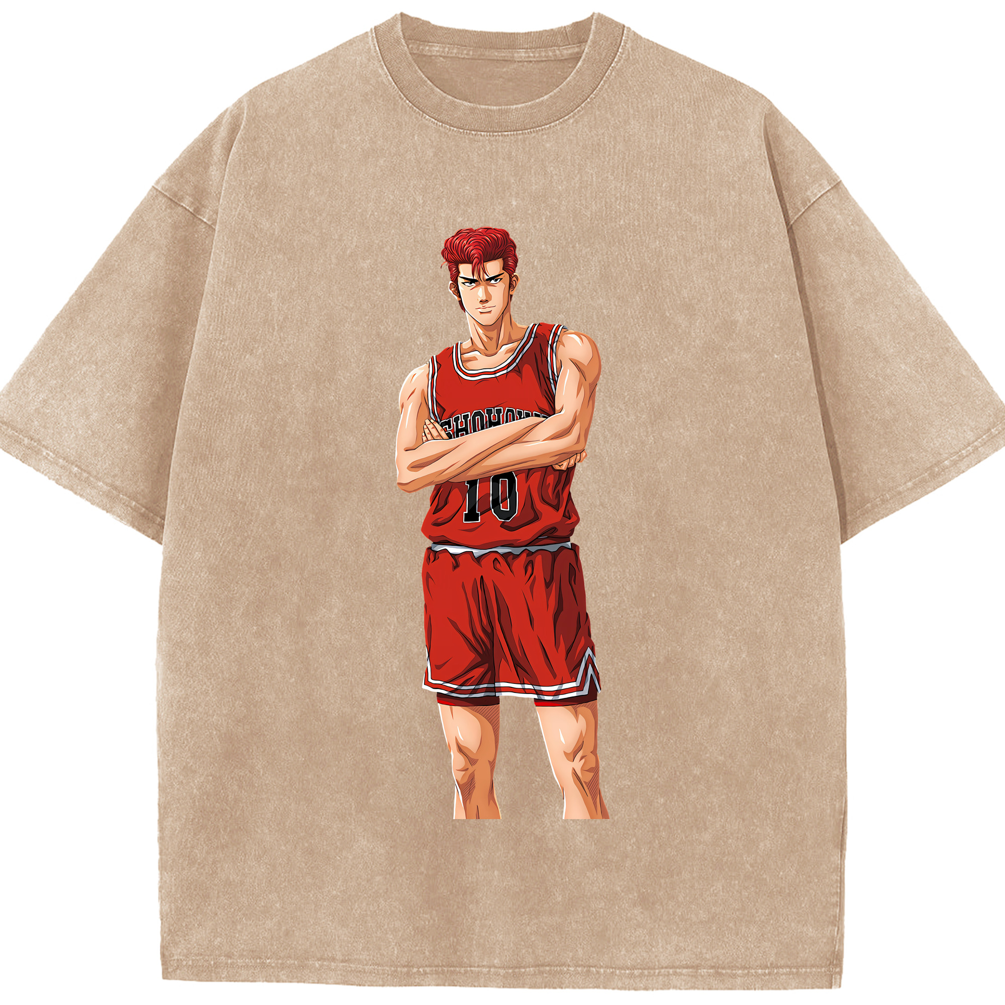 （画像用） SLAM DUNK／スラムダンク 綿100% ヴィンテージ風 半袖Tシャツ（フロントプリント）