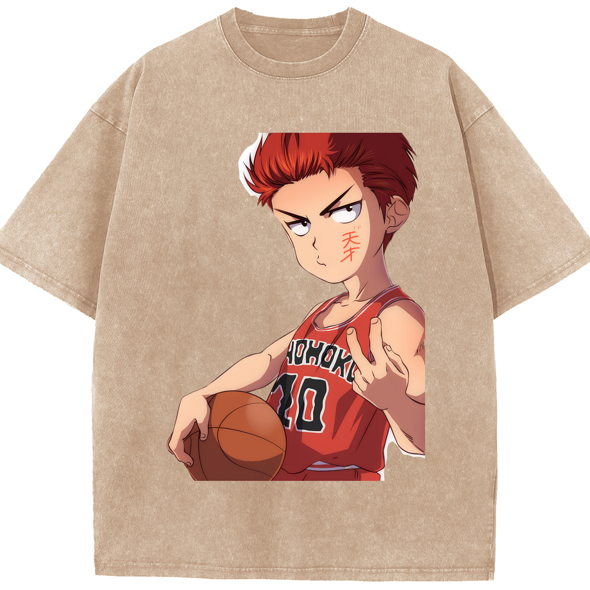 （画像用） SLAM DUNK／スラムダンク 綿100% ヴィンテージ風 半袖Tシャツ（フロントプリント）