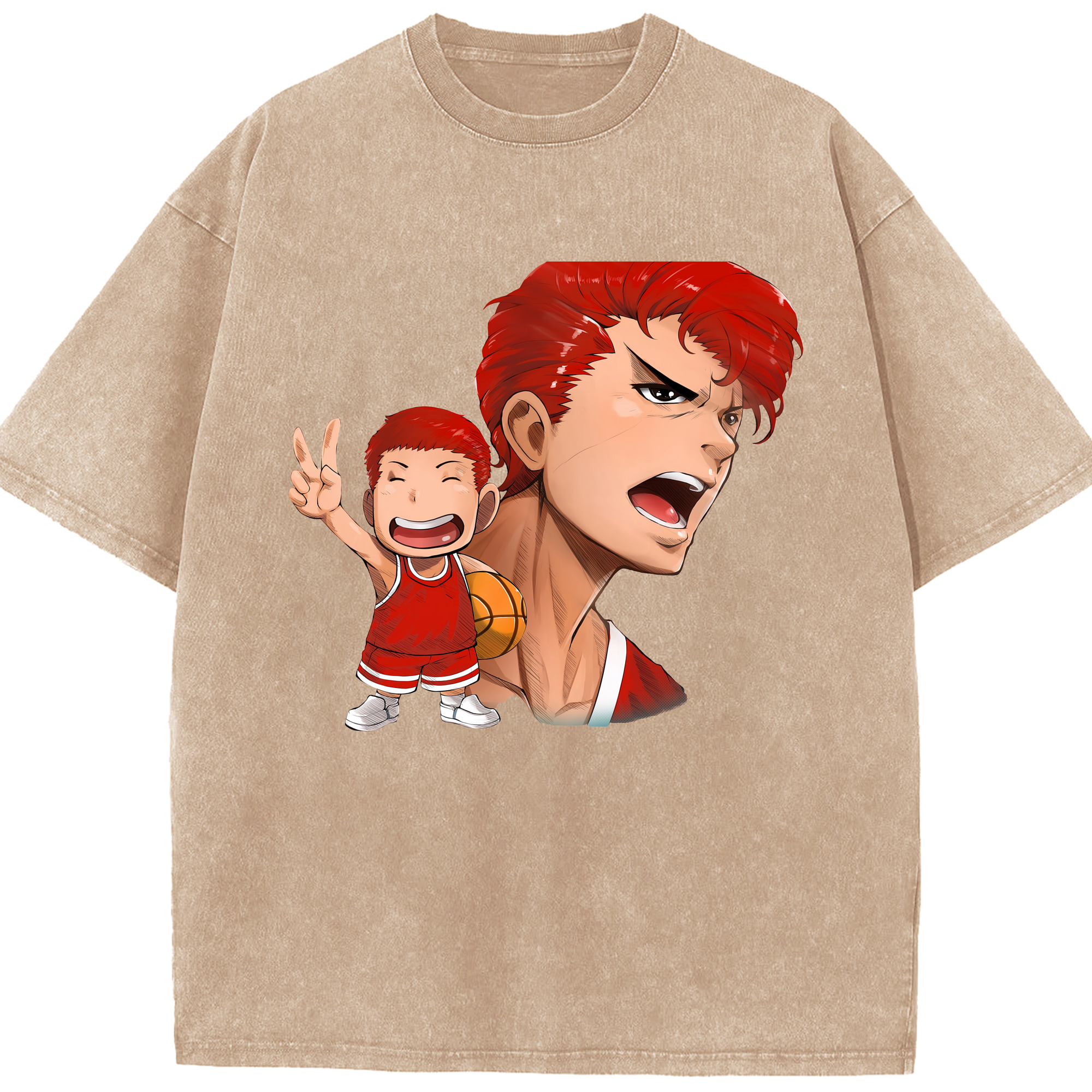 （画像用） SLAM DUNK／スラムダンク 綿100% ヴィンテージ風 半袖Tシャツ（フロントプリント）