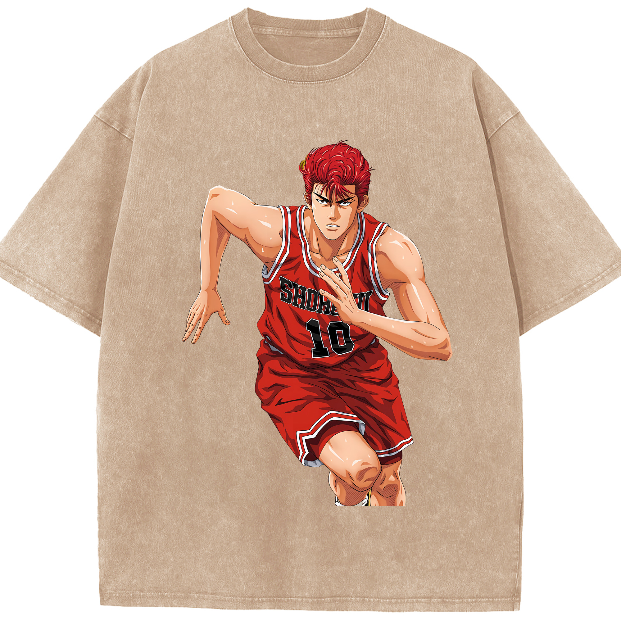 （画像用） SLAM DUNK／スラムダンク 綿100% ヴィンテージ風 半袖Tシャツ（フロントプリント）
