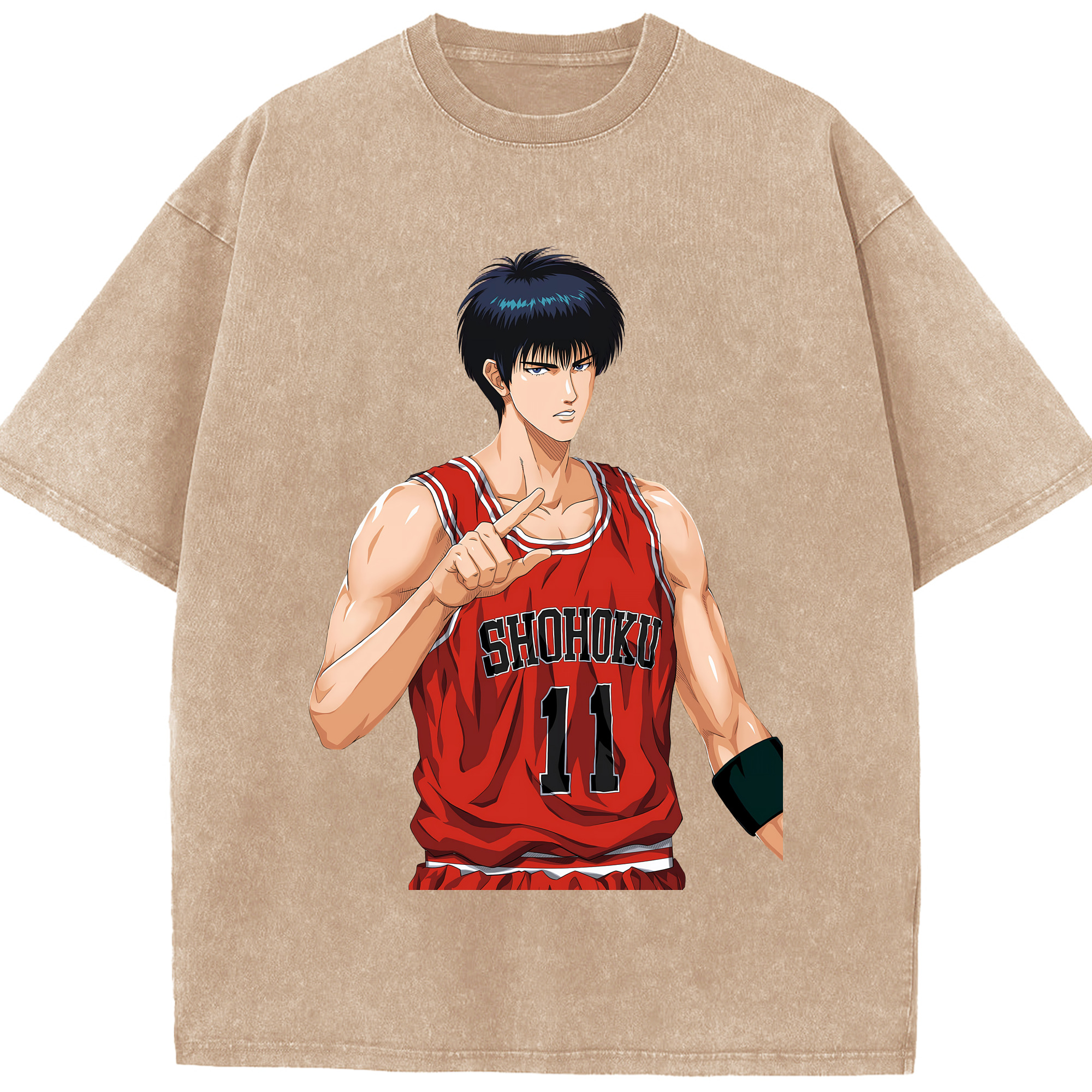 （画像用） SLAM DUNK／スラムダンク 綿100% ヴィンテージ風 半袖Tシャツ（フロントプリント）