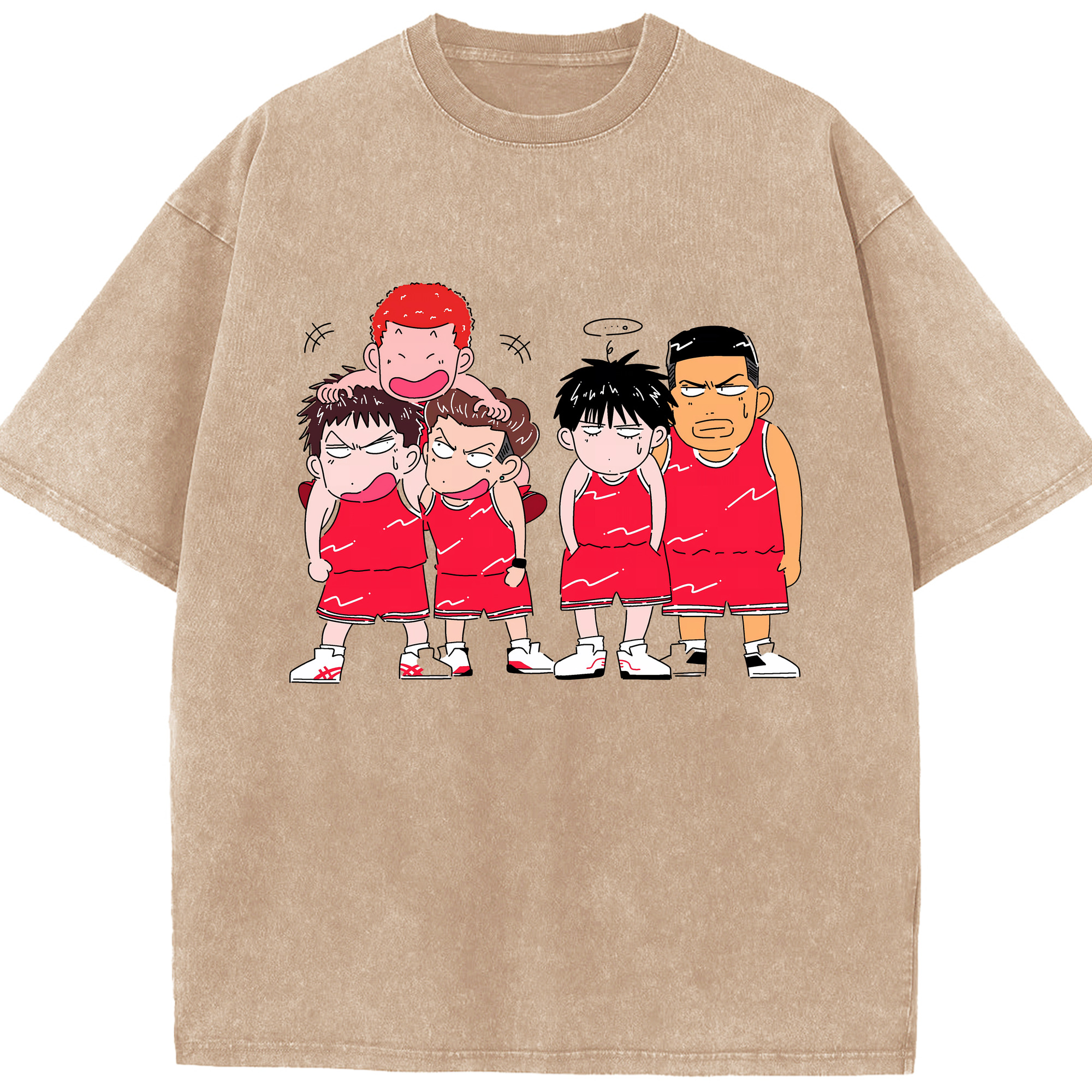 （画像用） SLAM DUNK／スラムダンク 綿100% ヴィンテージ風 半袖Tシャツ（フロントプリント）