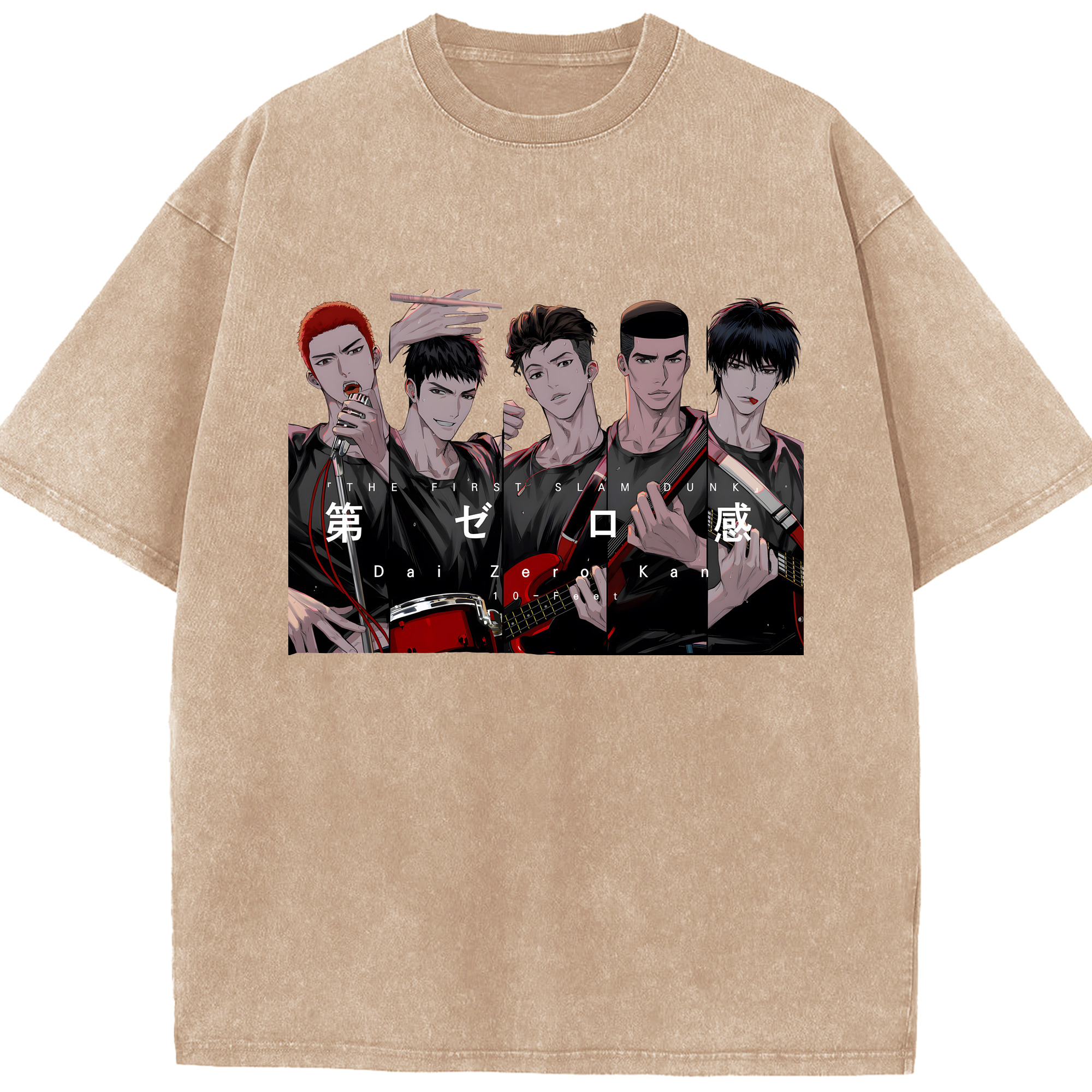 （画像用） SLAM DUNK／スラムダンク 綿100% ヴィンテージ風 半袖Tシャツ（フロントプリント）