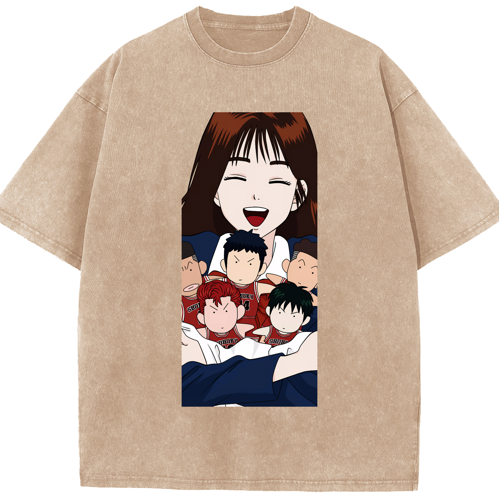 （画像用） SLAM DUNK／スラムダンク 綿100% ヴィンテージ風 半袖Tシャツ（フロントプリント）