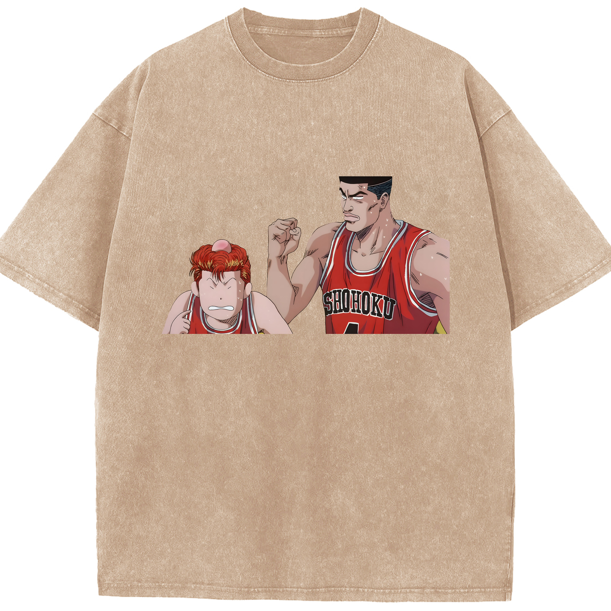 （画像用） SLAM DUNK／スラムダンク 綿100% ヴィンテージ風 半袖Tシャツ（フロントプリント）