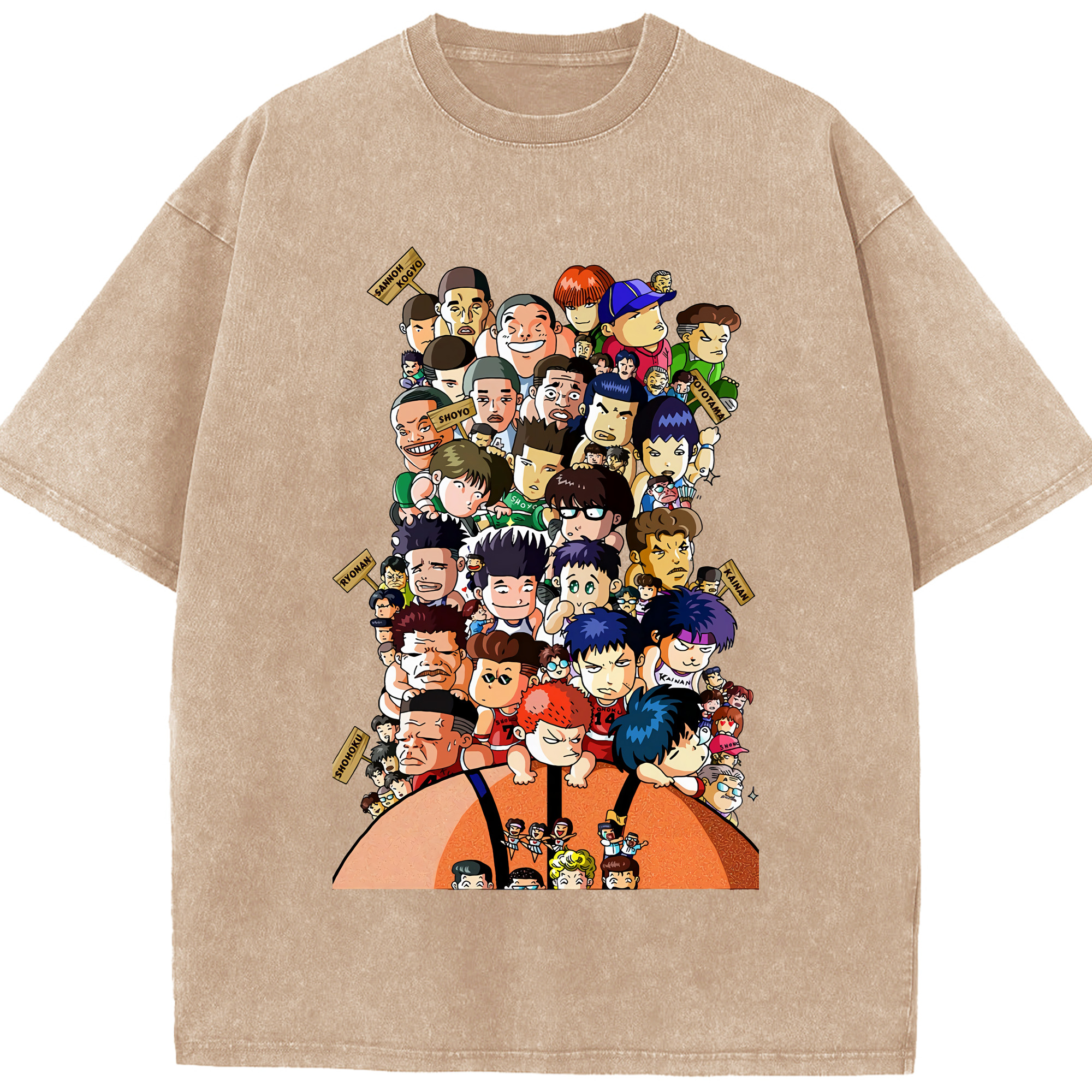 （画像用） SLAM DUNK／スラムダンク 綿100% ヴィンテージ風 半袖Tシャツ（フロントプリント）