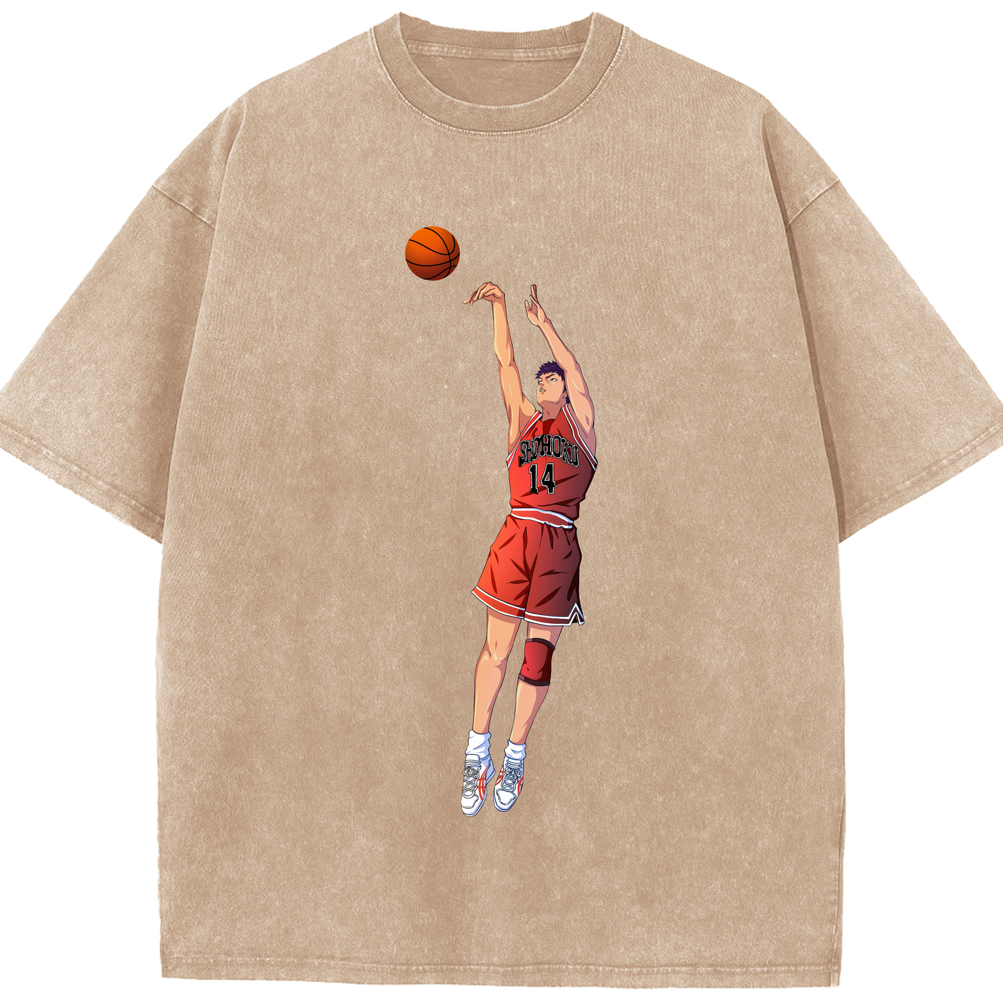 （画像用） SLAM DUNK／スラムダンク 綿100% ヴィンテージ風 半袖Tシャツ（フロントプリント）