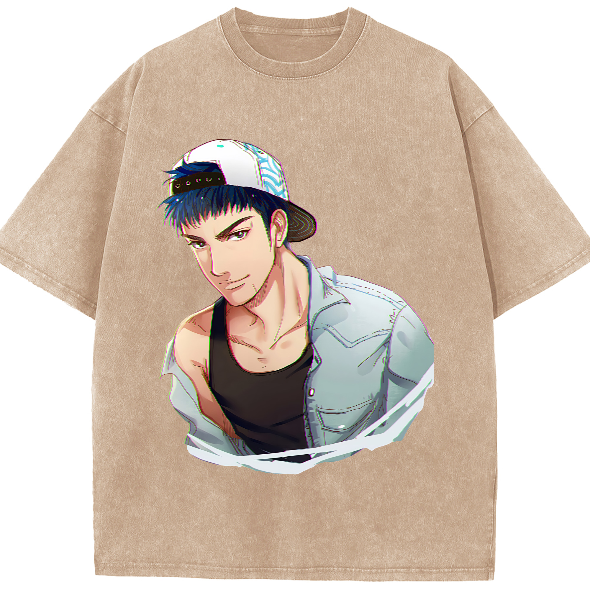 （画像用） SLAM DUNK／スラムダンク 綿100% ヴィンテージ風 半袖Tシャツ（フロントプリント）