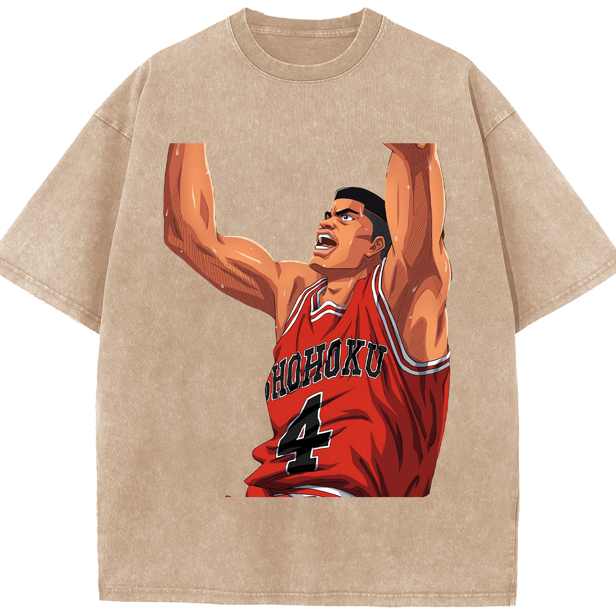 （画像用） SLAM DUNK／スラムダンク 綿100% ヴィンテージ風 半袖Tシャツ（フロントプリント）