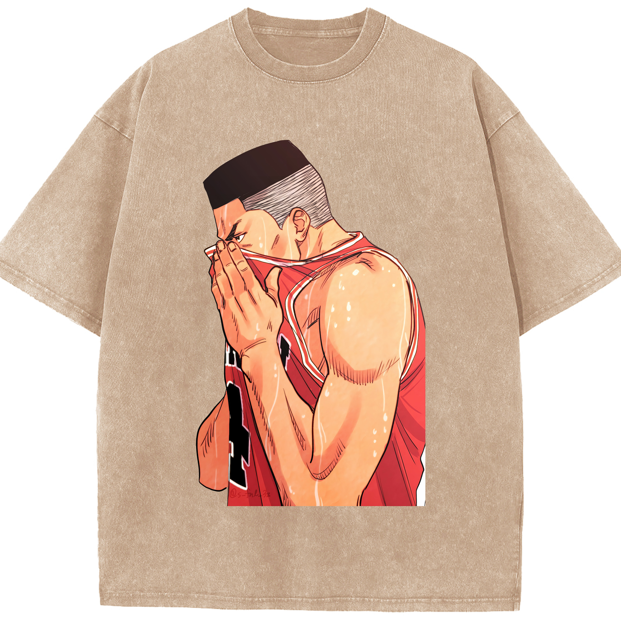 （画像用） SLAM DUNK／スラムダンク 綿100% ヴィンテージ風 半袖Tシャツ（フロントプリント）