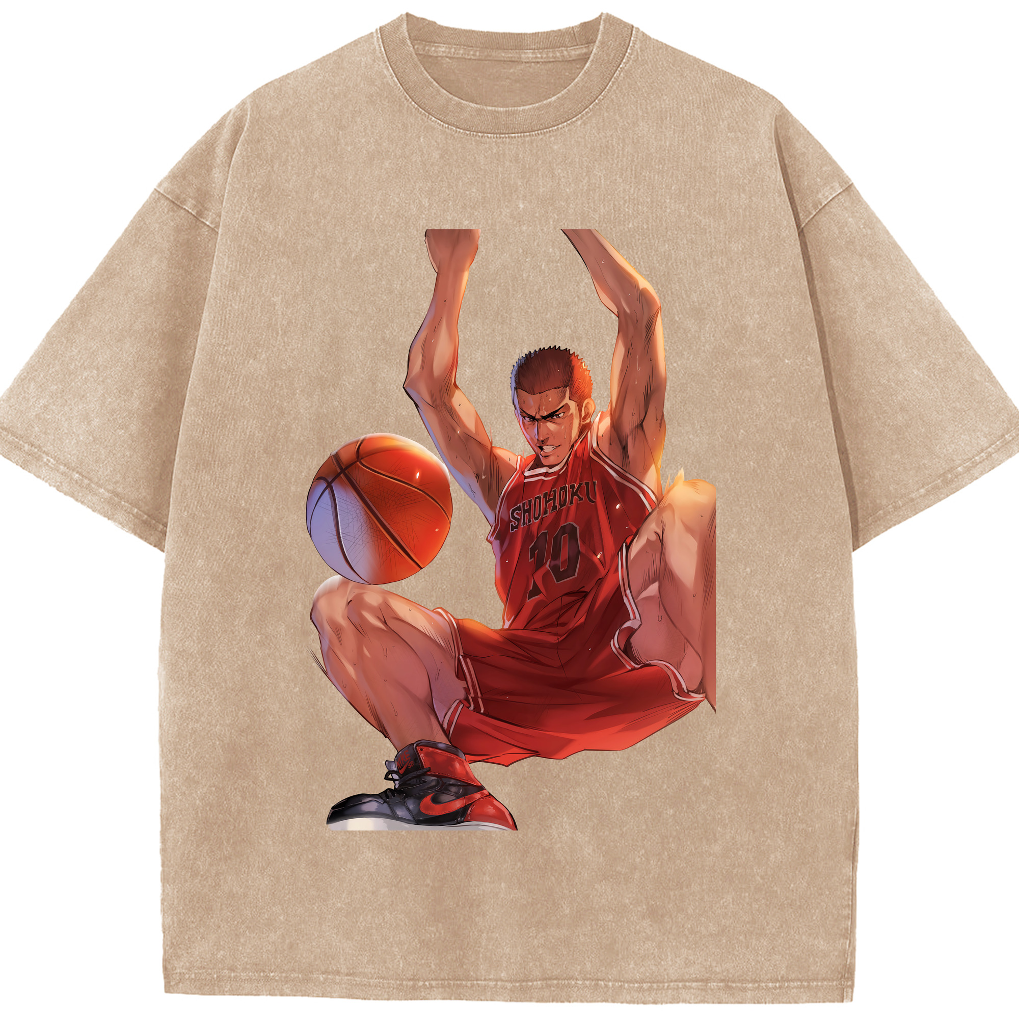（画像用） SLAM DUNK／スラムダンク 綿100% ヴィンテージ風 半袖Tシャツ（フロントプリント）