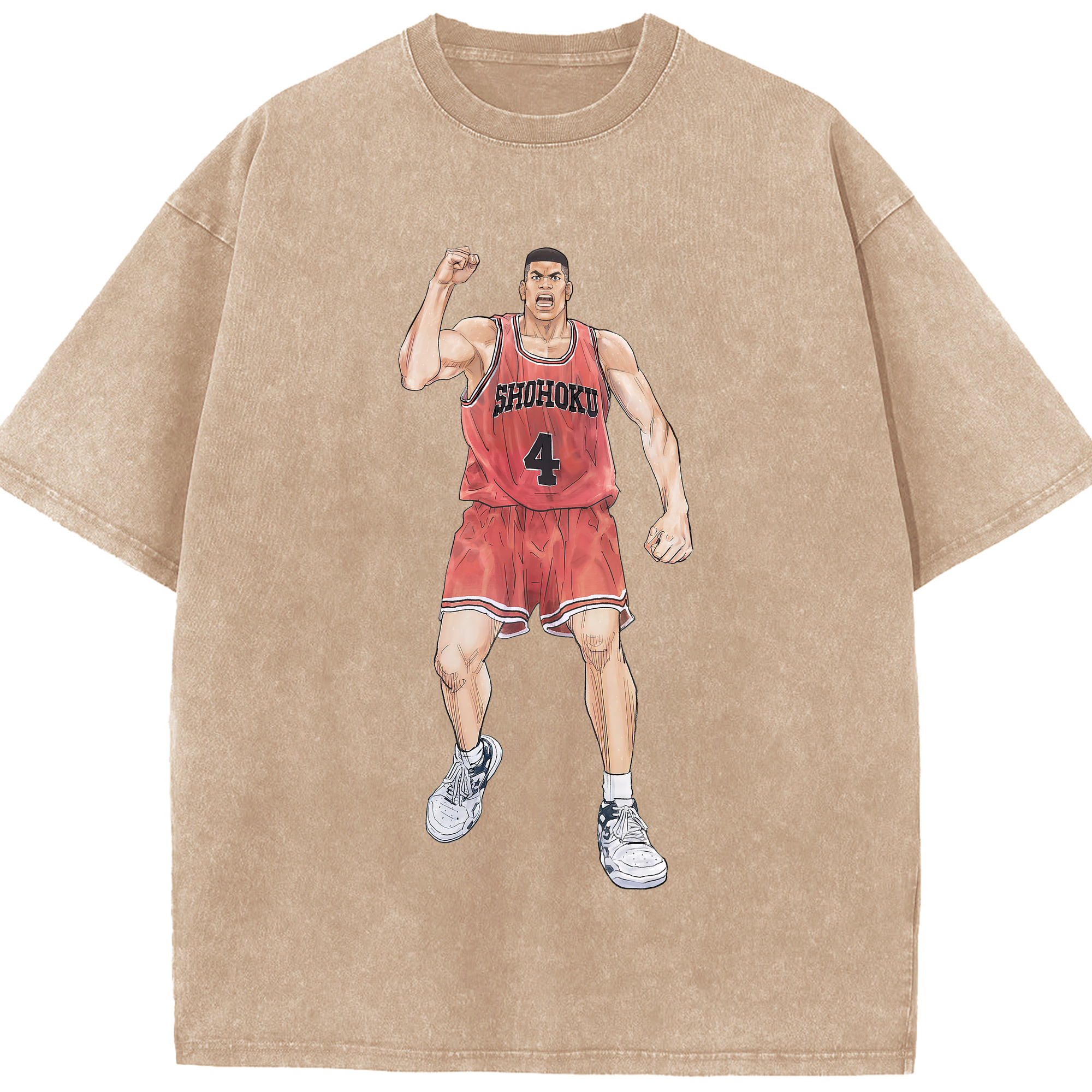 （画像用） SLAM DUNK／スラムダンク 綿100% ヴィンテージ風 半袖Tシャツ（フロントプリント）